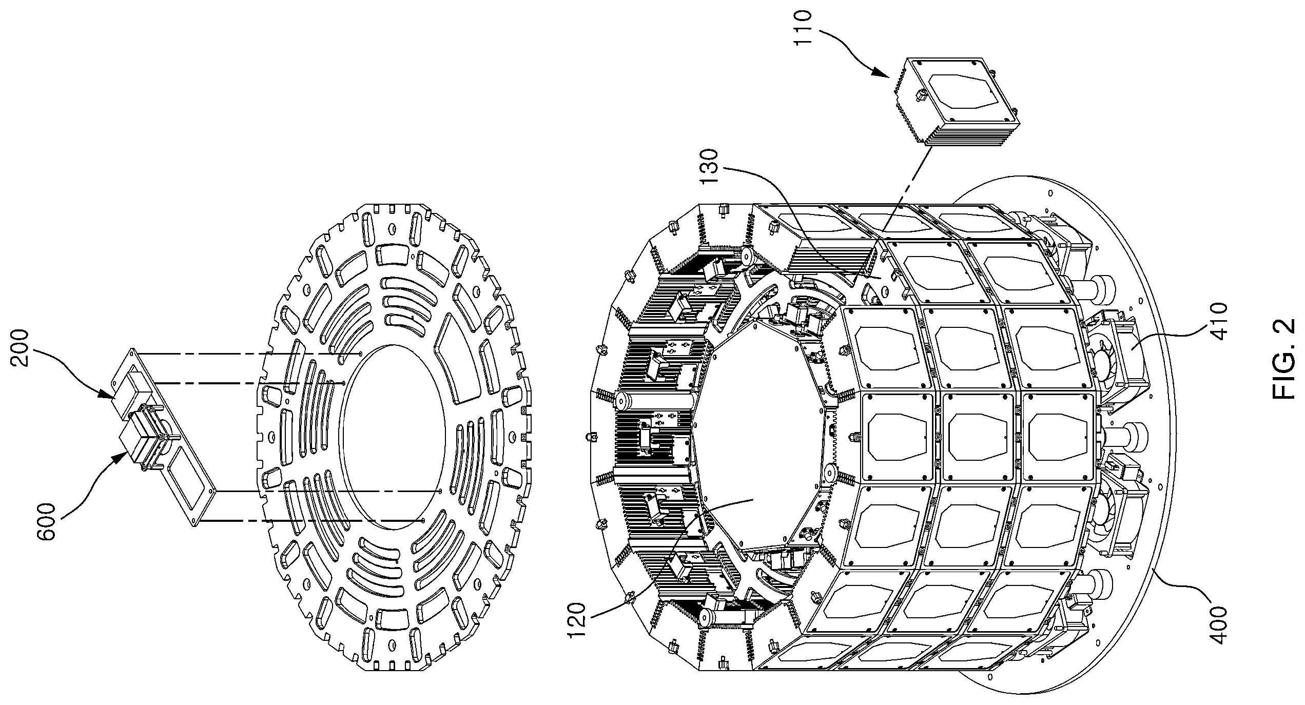 Patent US11815590 Figure 2 – Cylindrical array radar