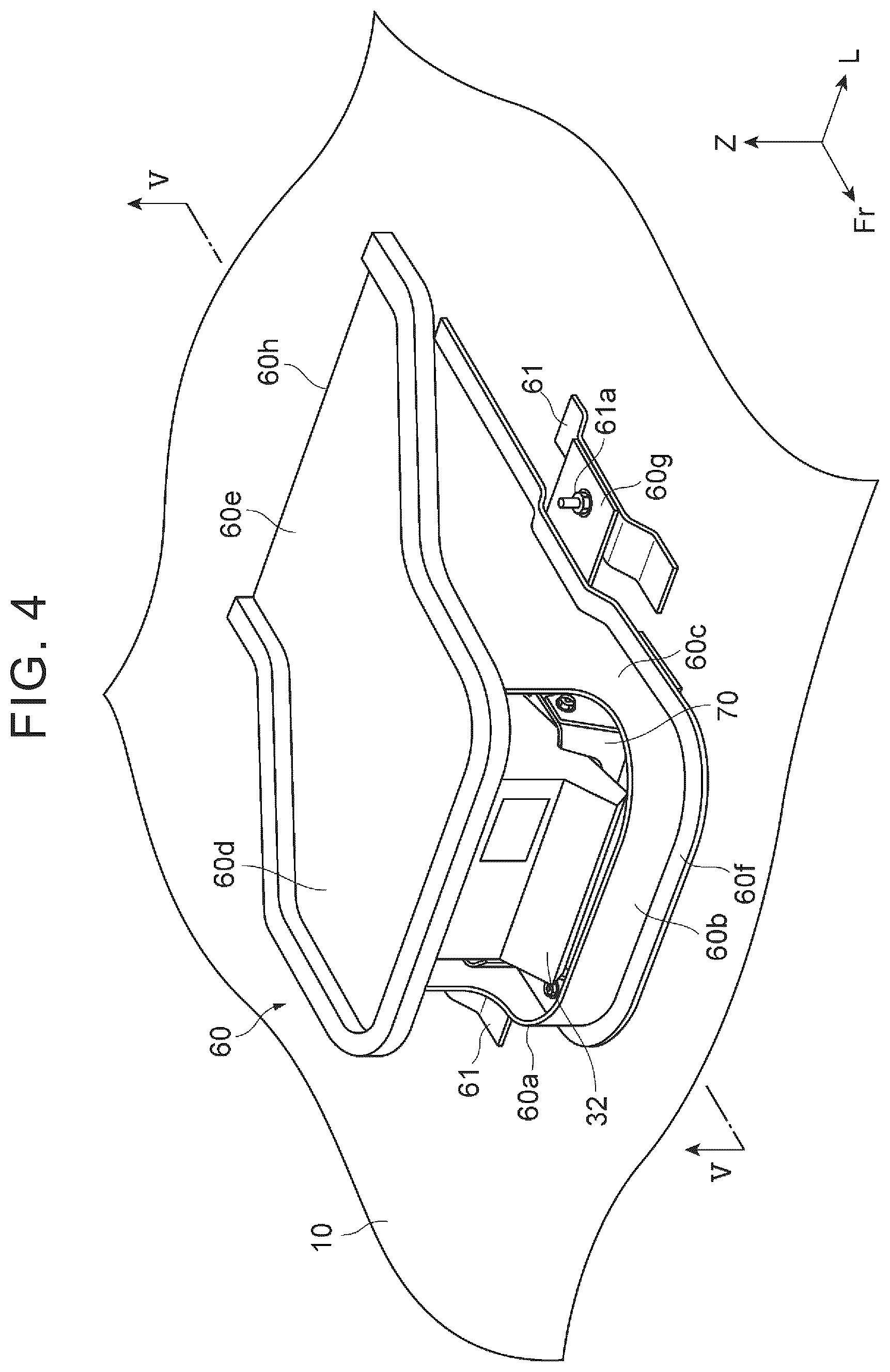 Patent US11815595 Figure 4 – Vehicle sensor mounting structure and vehicle sensor bracket set
