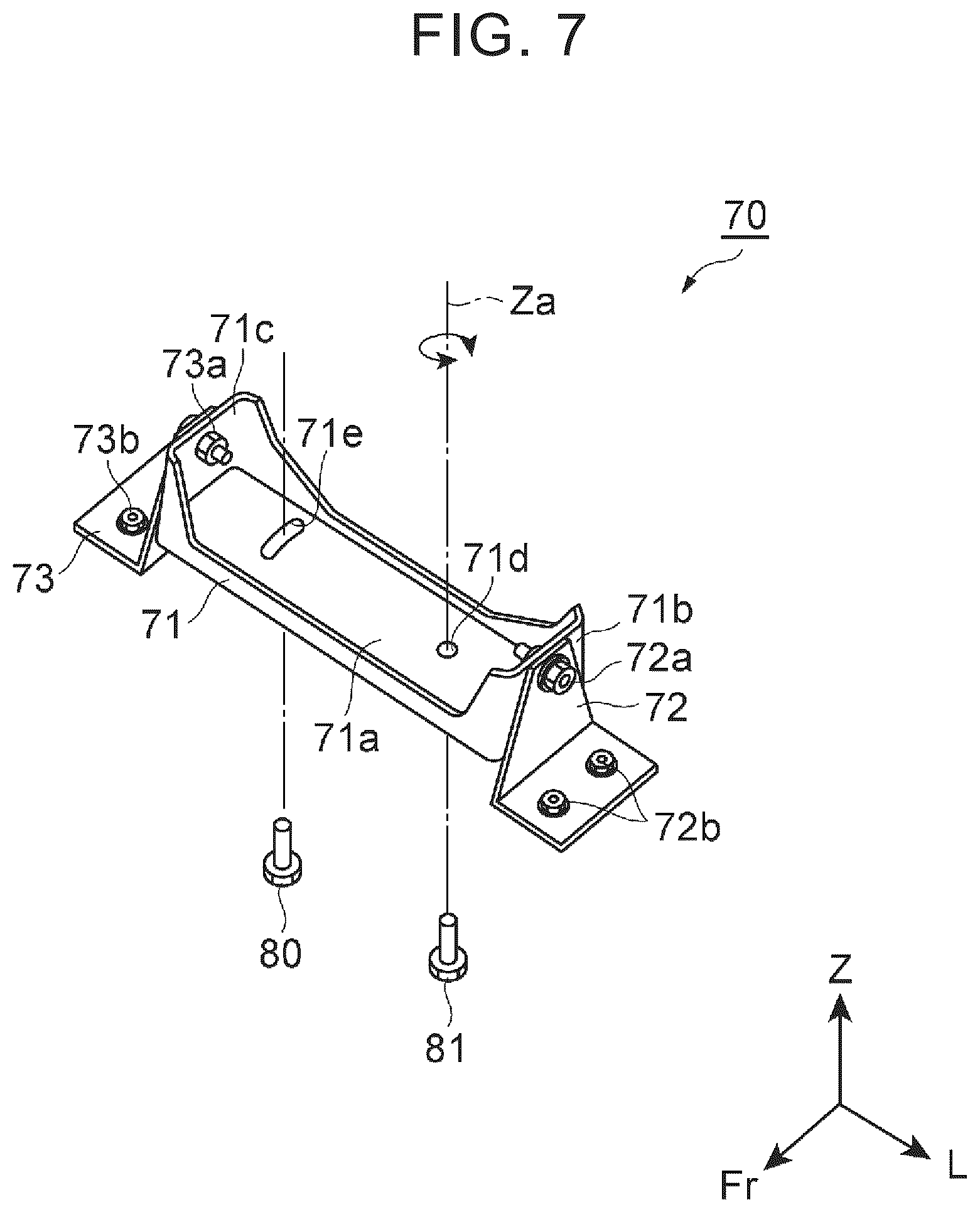Patent US11815595 Figure 7 – Vehicle sensor mounting structure and vehicle sensor bracket set