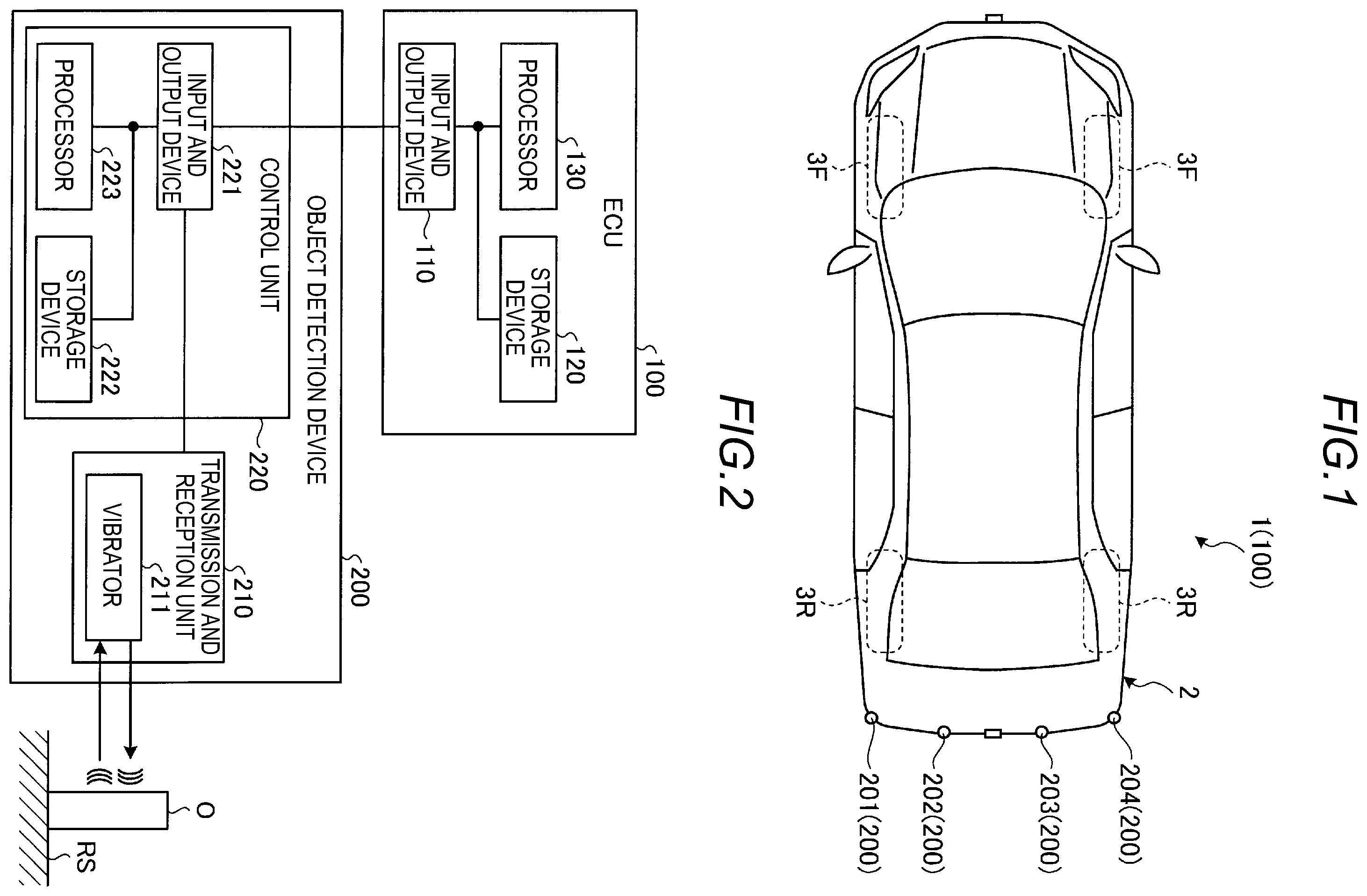 Patent US11815596 — Object detection device — Figure 1