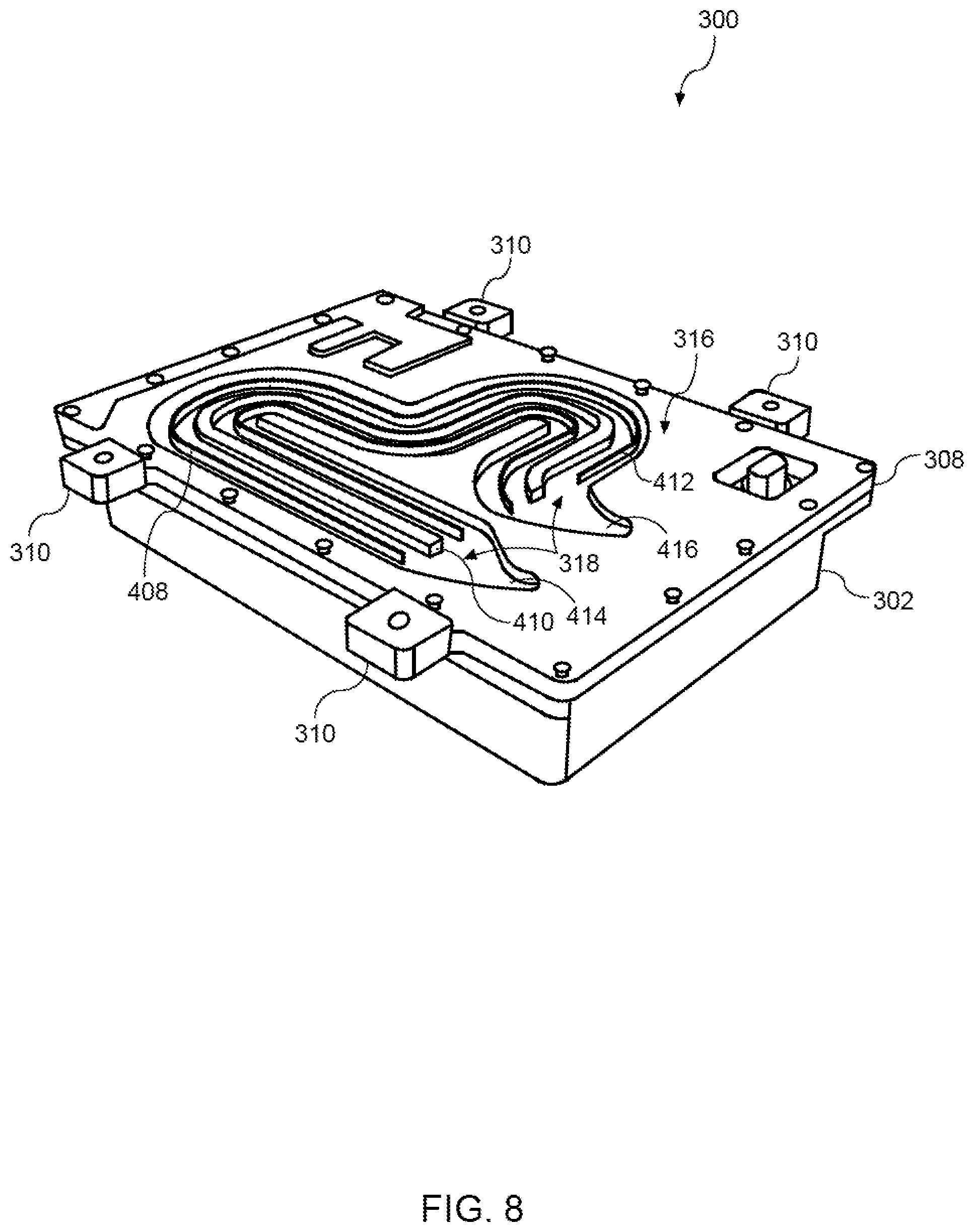 Patent US11815606 Figure 8 – Light detection and ranging (LIDAR) system having a liquid cooled cold plate