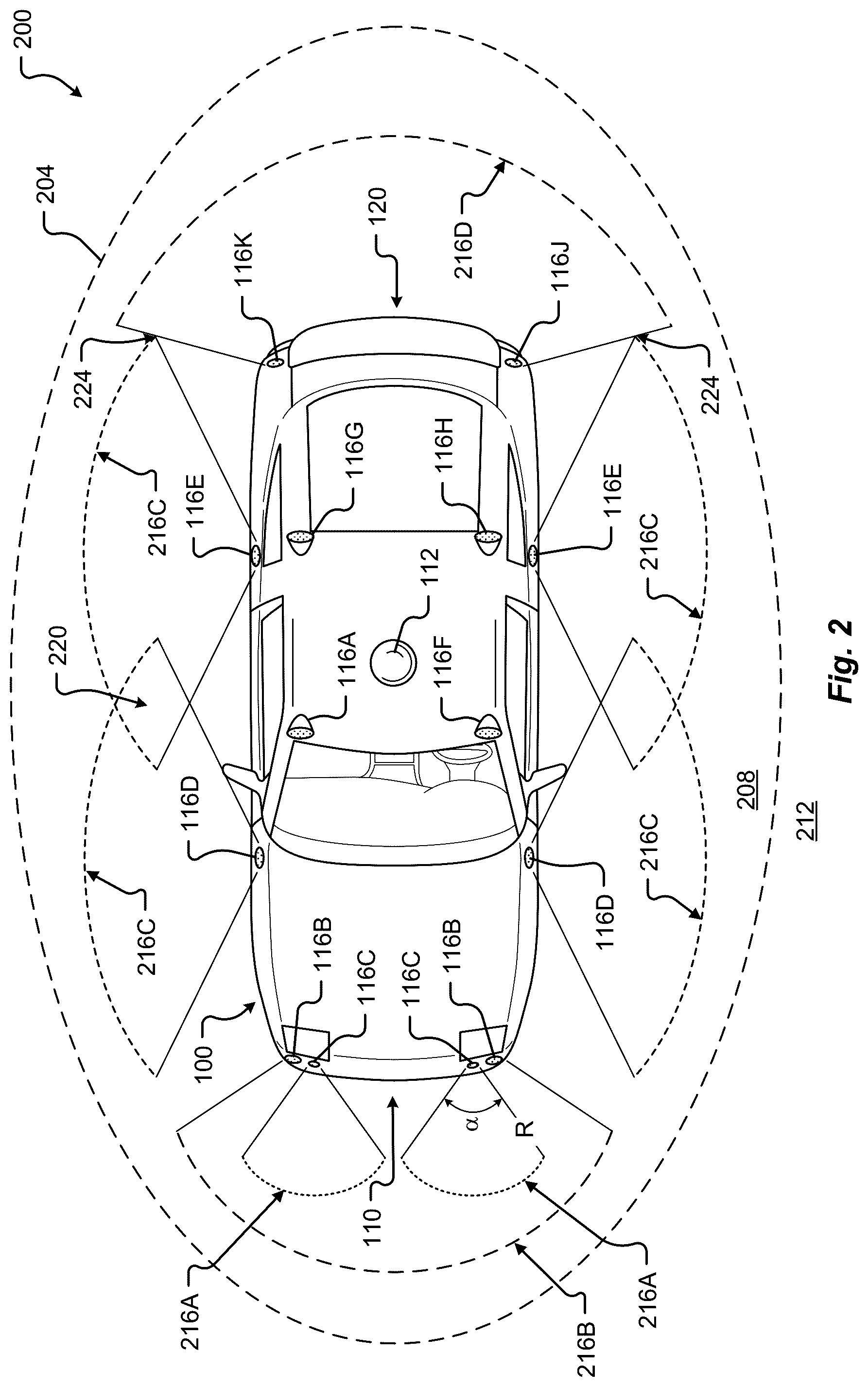 Patent US11815623 Figure 2 – Single frame 4D detection using deep fusion of camera image, imaging RADAR and LiDAR point cloud