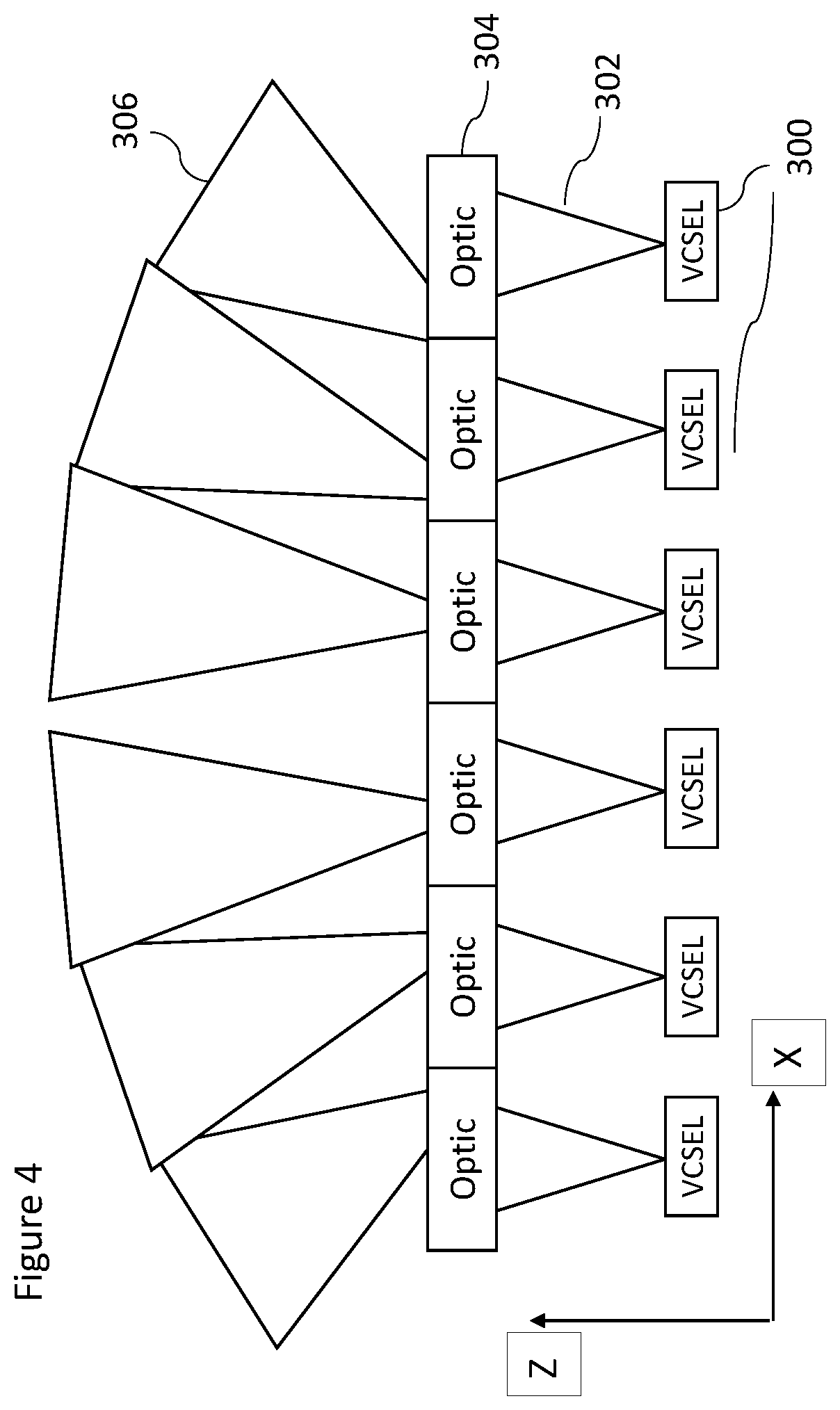 Patent US11815628 Figure 4 – Apparatus providing a plurality of light beams