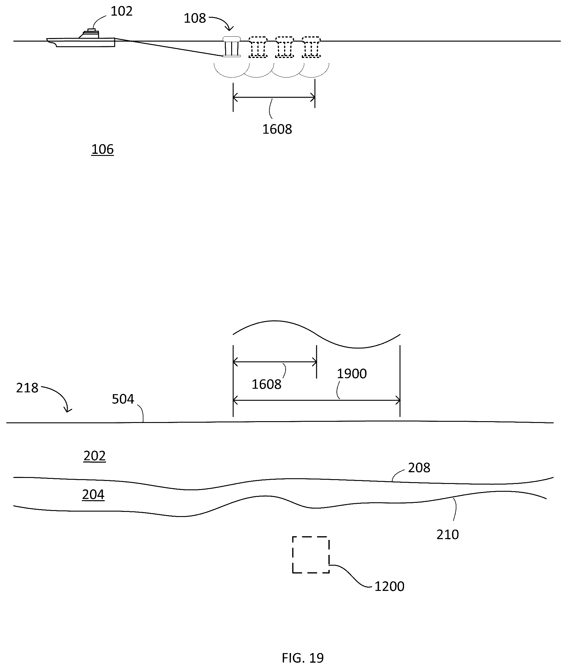 Patent US11815641 Figure 12 – Composite far offset impulsive source activations for marine seismic surveying and processing