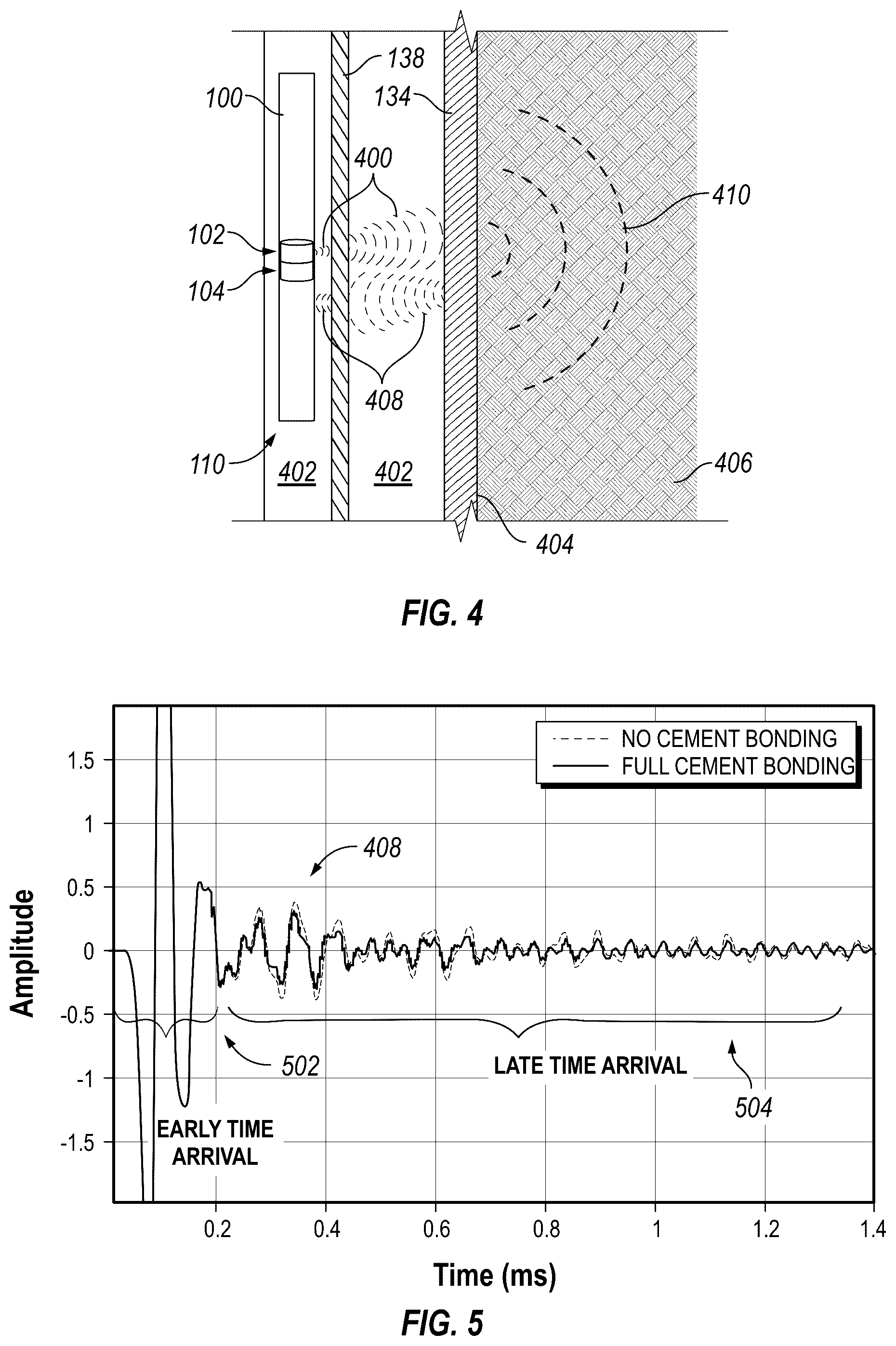 Patent US11815643 Figure 3 – Selection and removal of acoustic baseline signal for enhanced cement bond evaluation