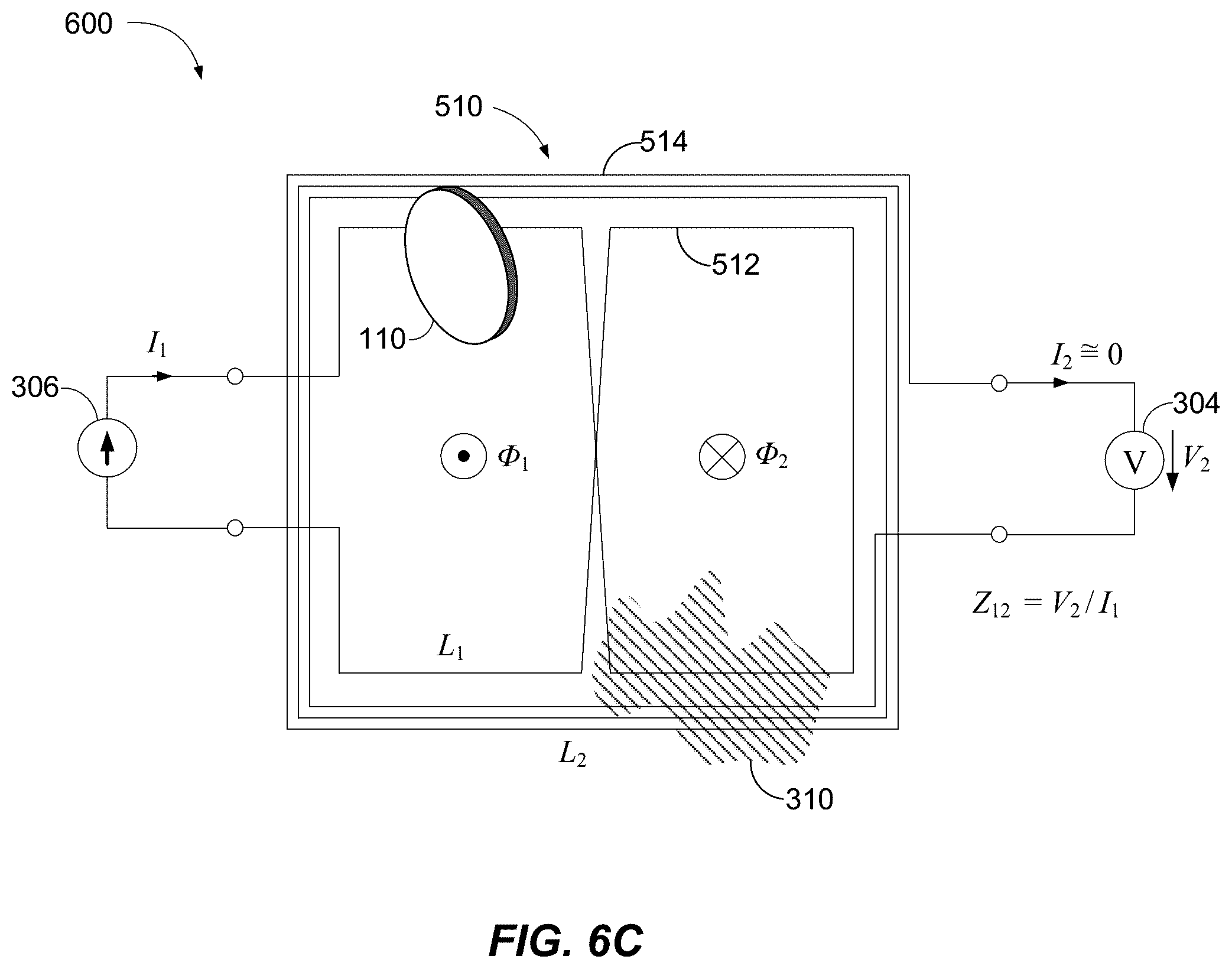 Patent US11815644 Figure 10 – Foreign object detection circuit using mutual impedance sensing