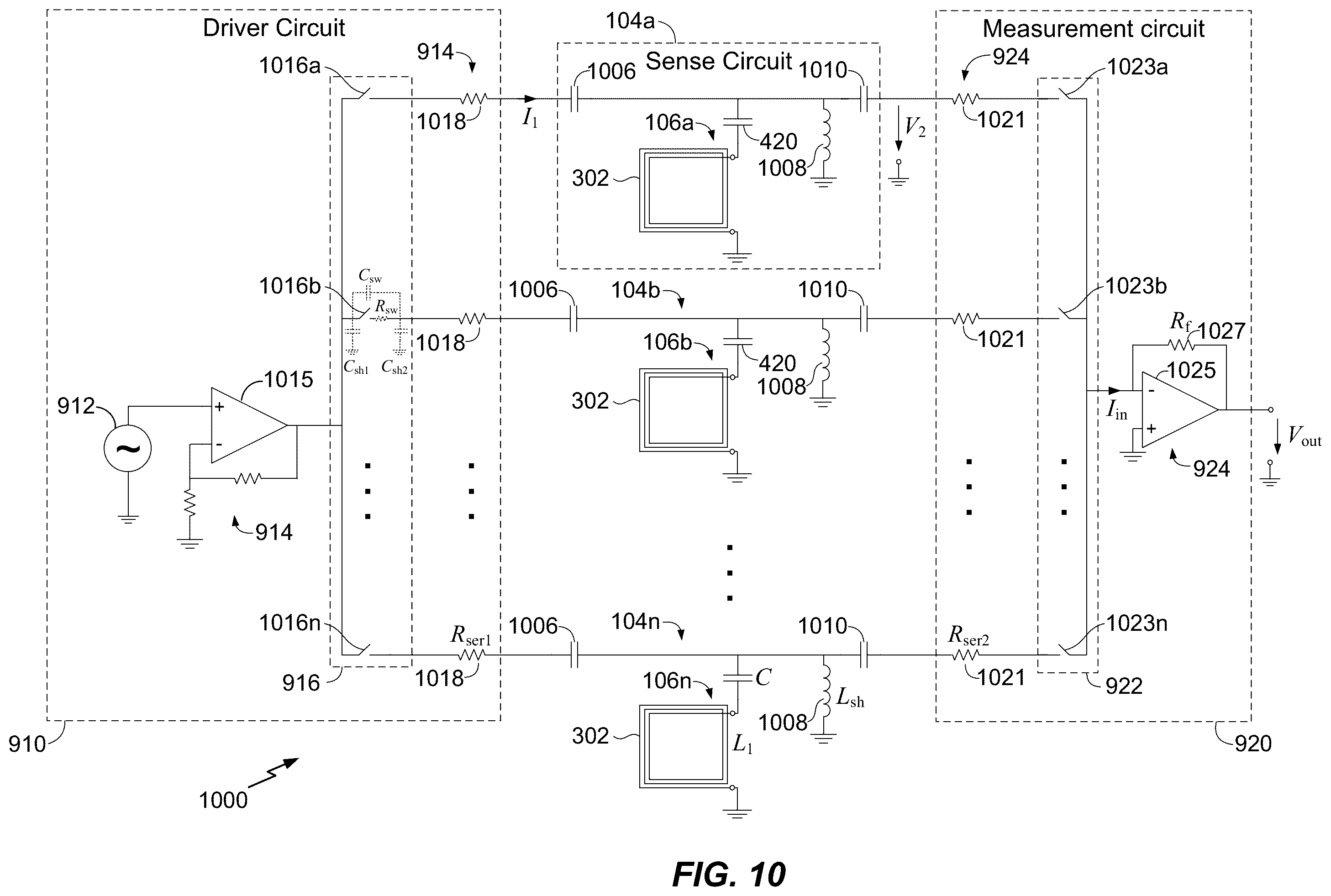Patent US11815644 Figure 15 – Foreign object detection circuit using mutual impedance sensing