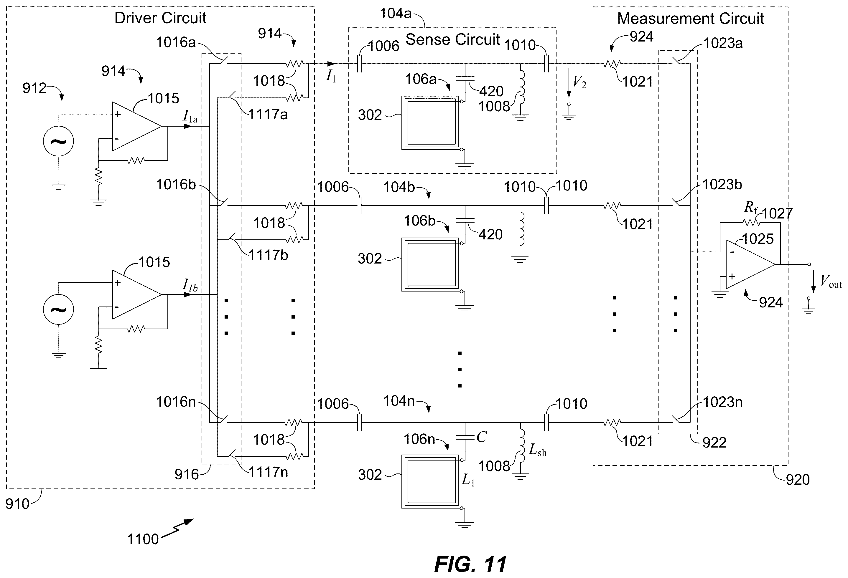 Patent US11815644 Figure 16 – Foreign object detection circuit using mutual impedance sensing