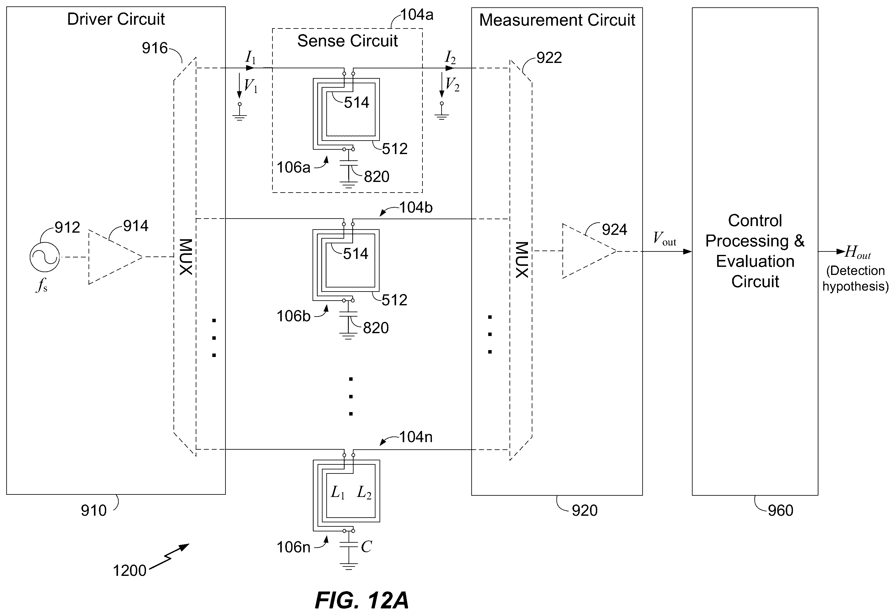 Patent US11815644 Figure 17 – Foreign object detection circuit using mutual impedance sensing
