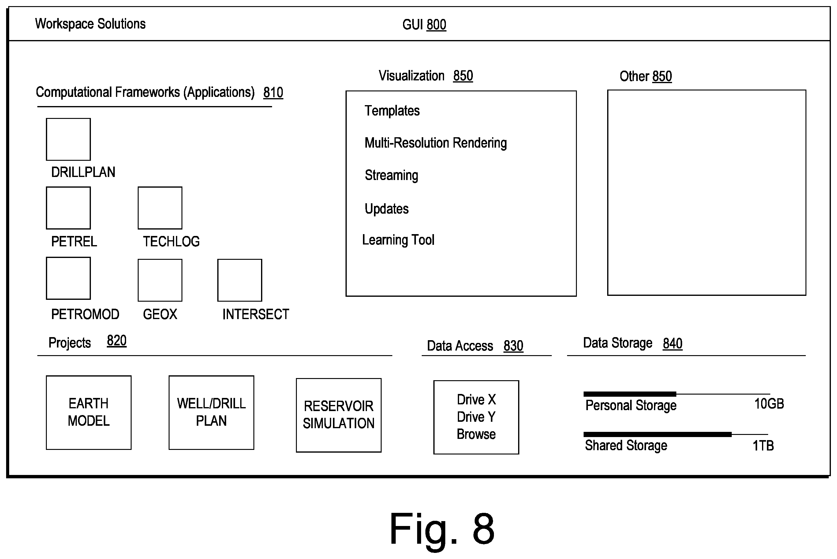 Patent US11815651 Figure 8 – Geologic model and property visualization system