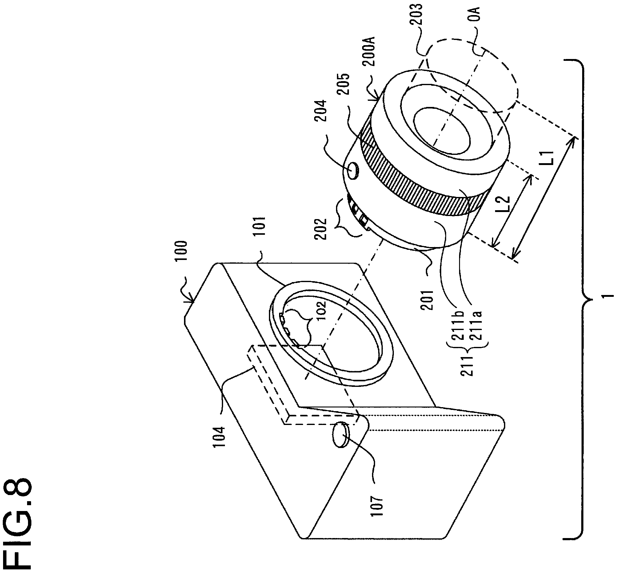 Patent US11815654 Figure 8 – Lens barrel and image capturing device