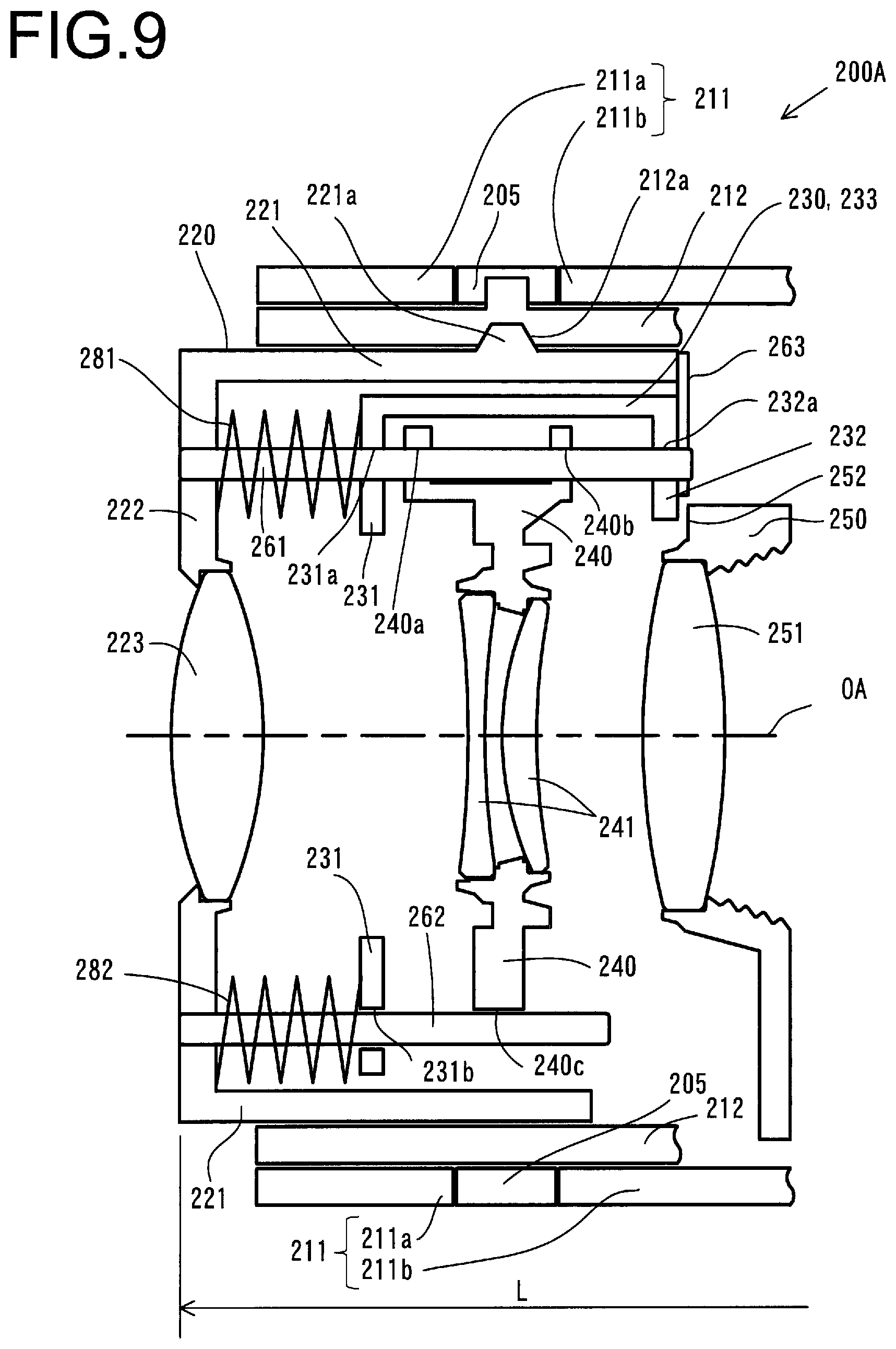 Patent US11815654 Figure 9 – Lens barrel and image capturing device