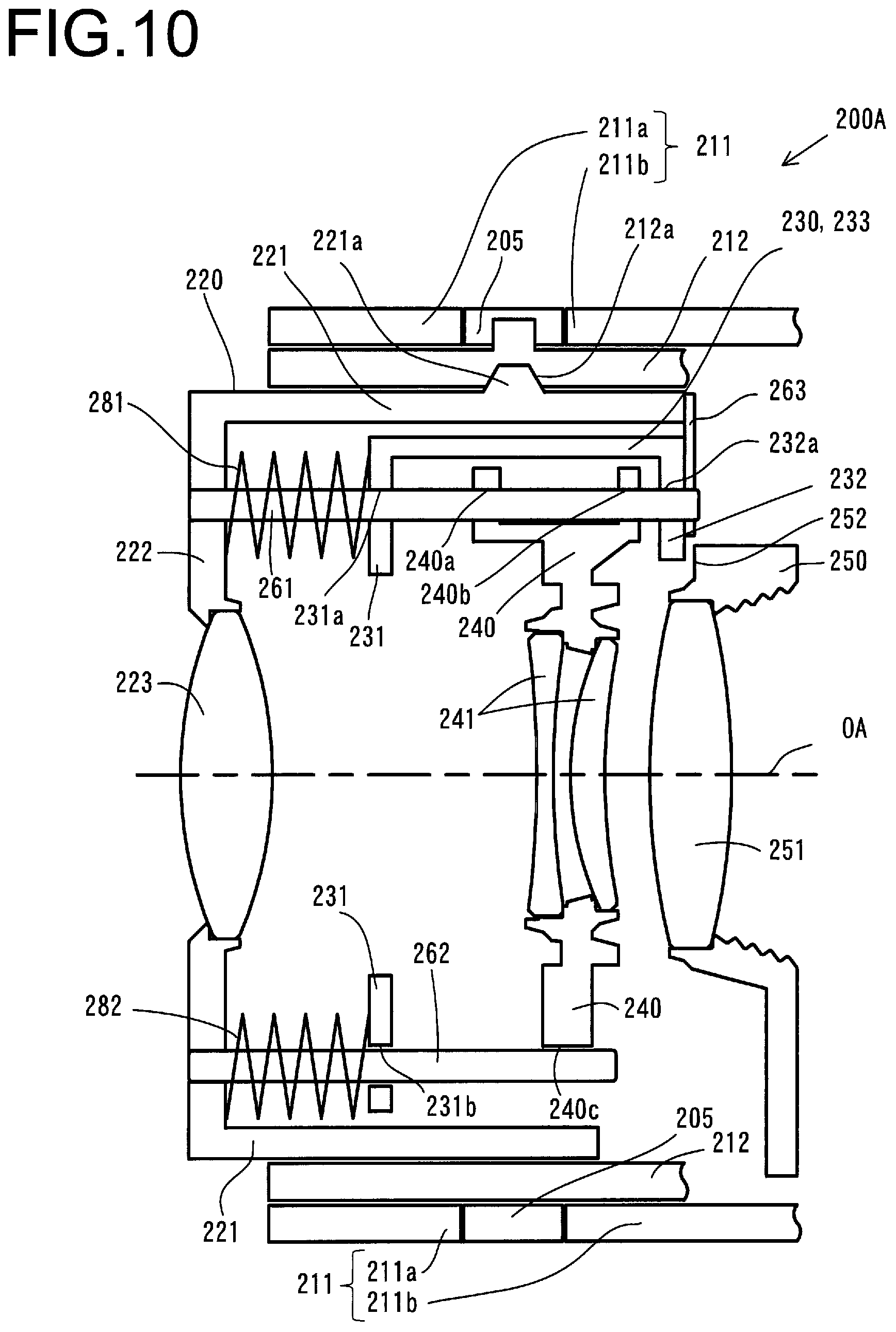 Patent US11815654 Figure 10 – Lens barrel and image capturing device