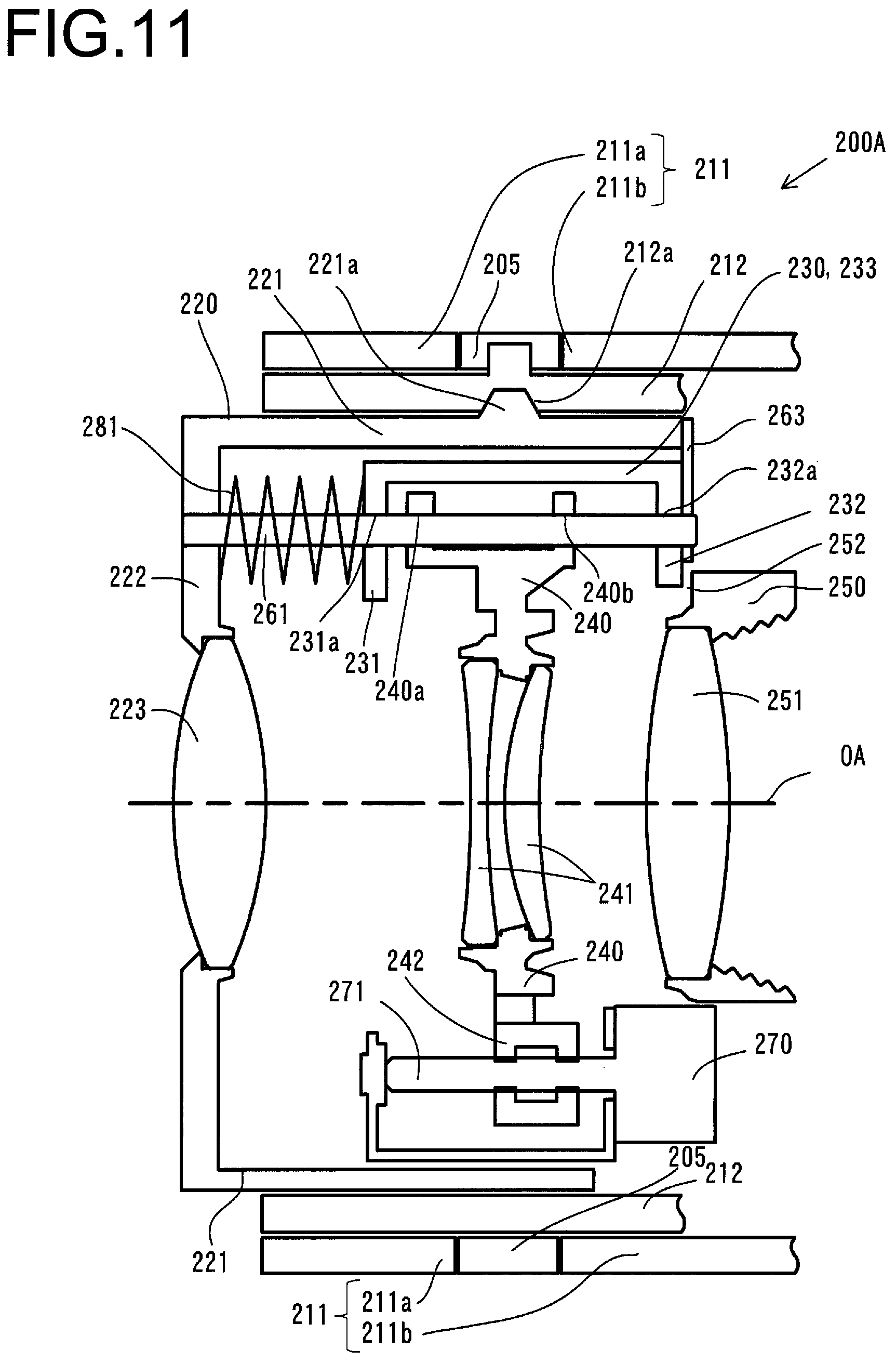 Patent US11815654 Figure 11 – Lens barrel and image capturing device