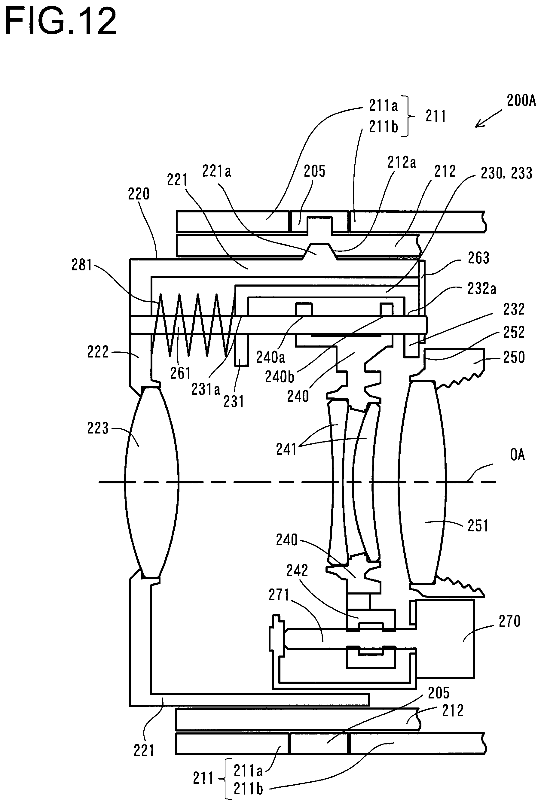 Patent US11815654 Figure 12 – Lens barrel and image capturing device