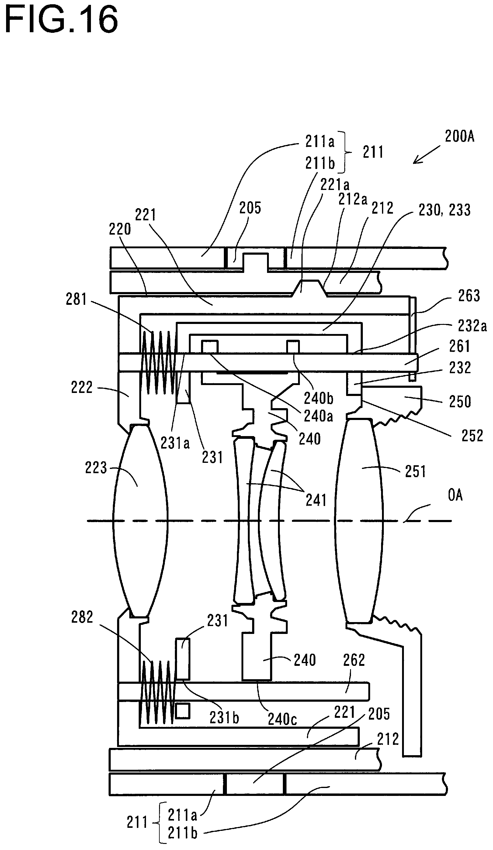 Patent US11815654 Figure 16 – Lens barrel and image capturing device