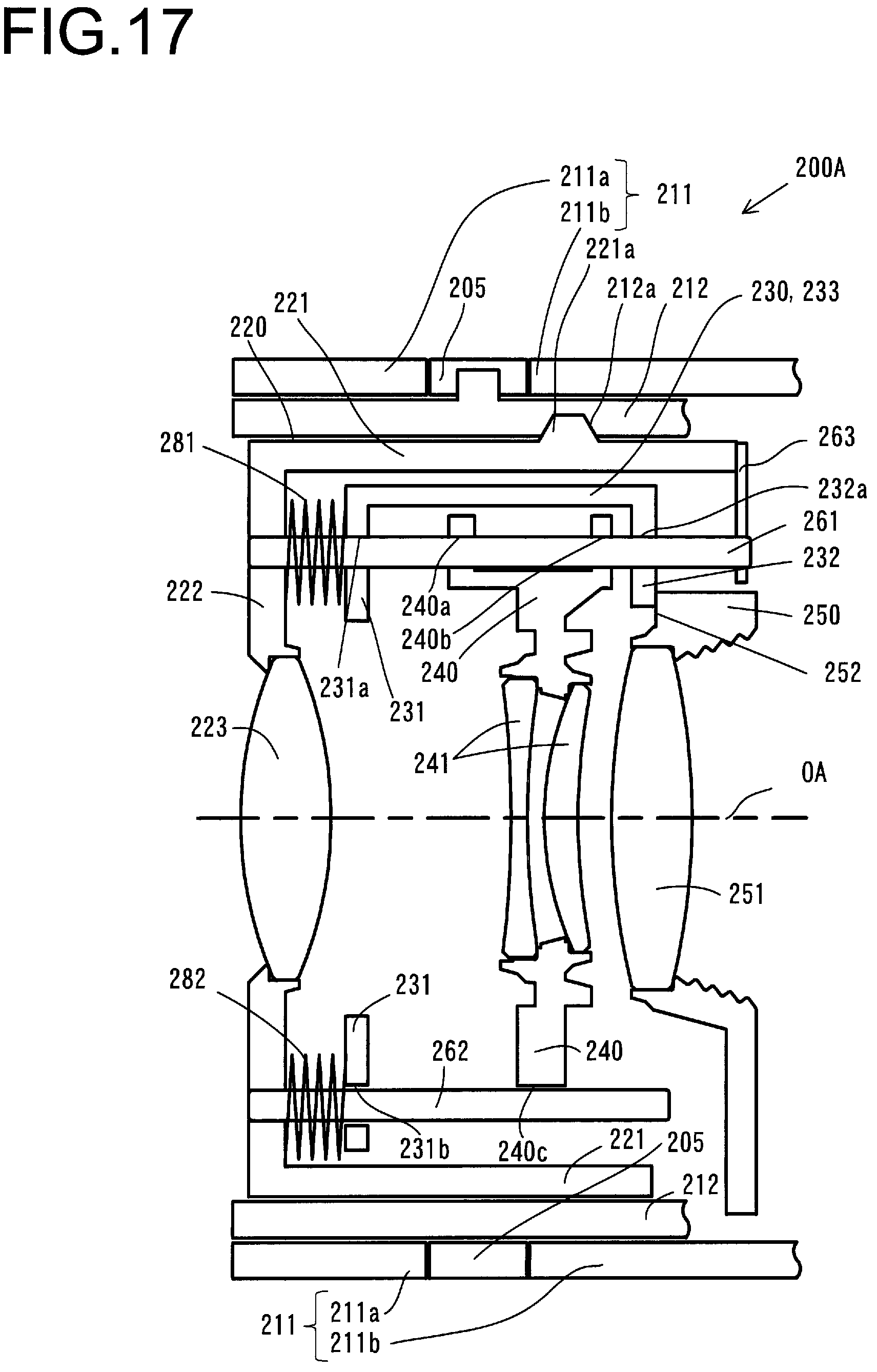 Patent US11815654 Figure 17 – Lens barrel and image capturing device