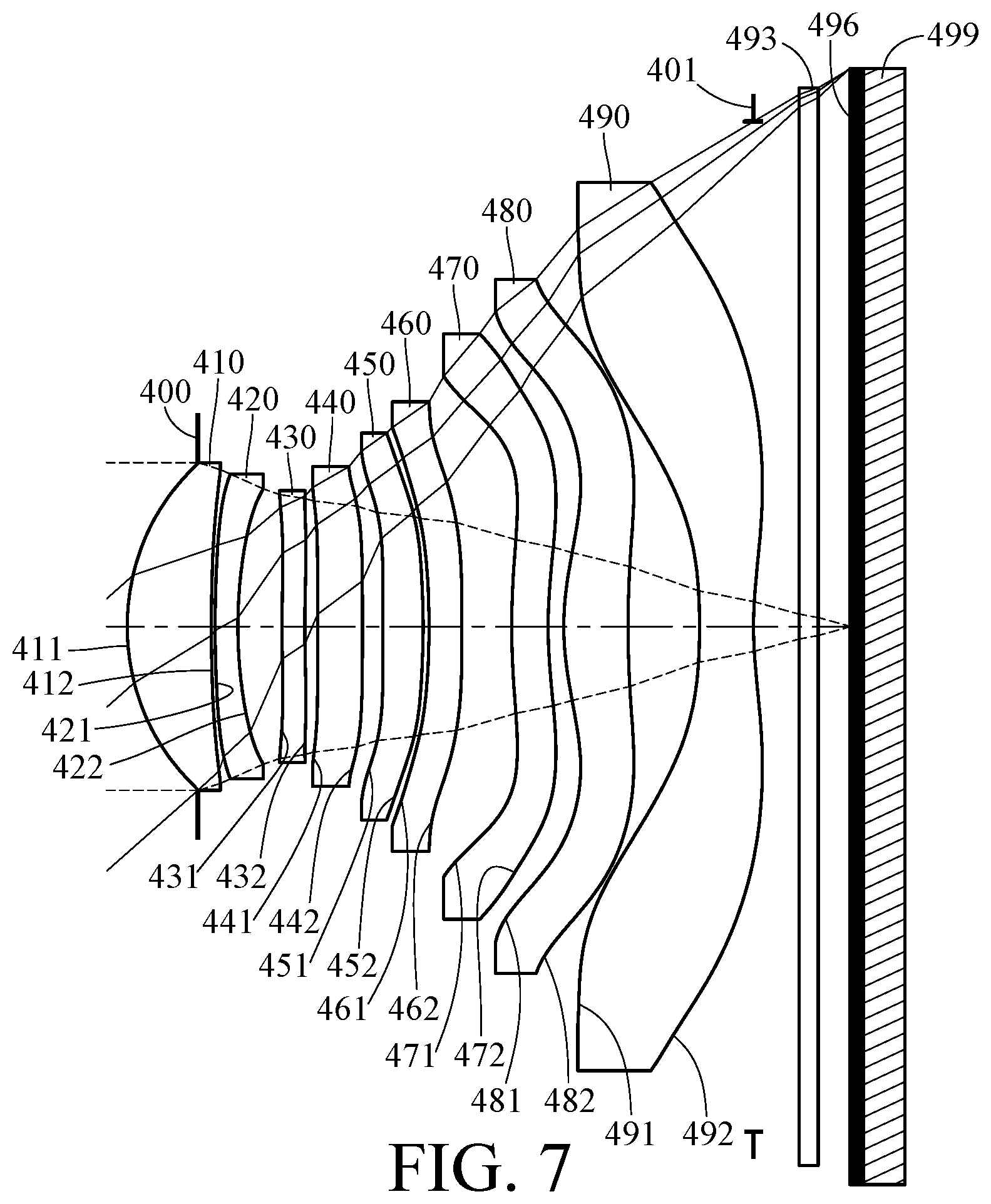 Patent US11815661 Figure 7 – Imaging optical lens assembly, image capturing unit and electronic device