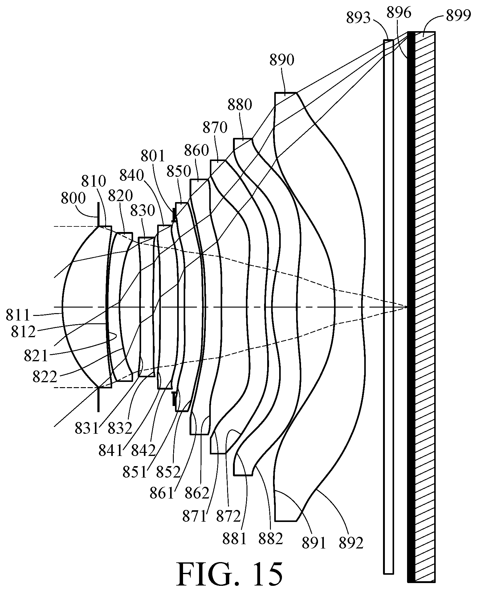 Patent US11815661 Figure 15 – Imaging optical lens assembly, image capturing unit and electronic device