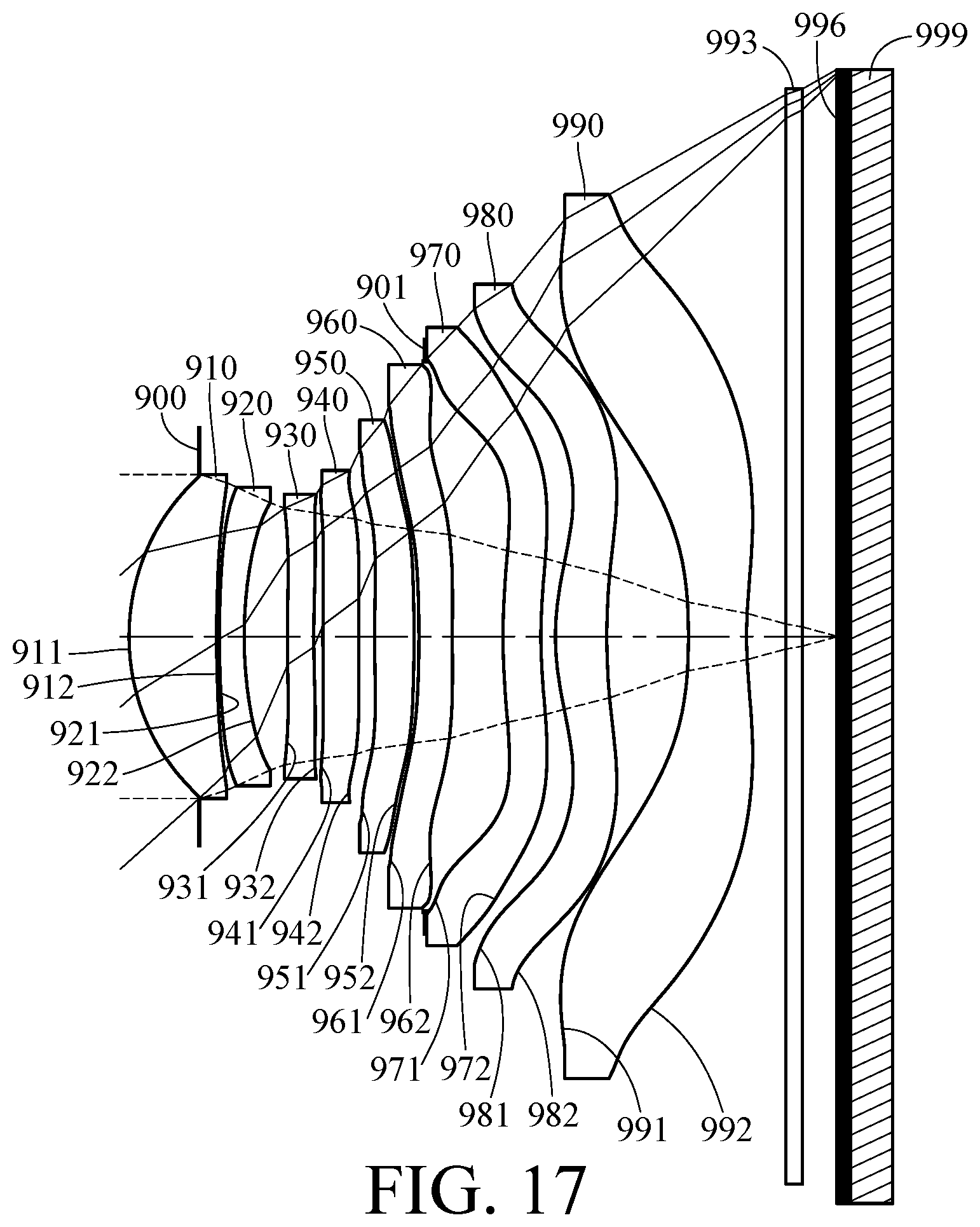 Patent US11815661 Figure 17 – Imaging optical lens assembly, image capturing unit and electronic device