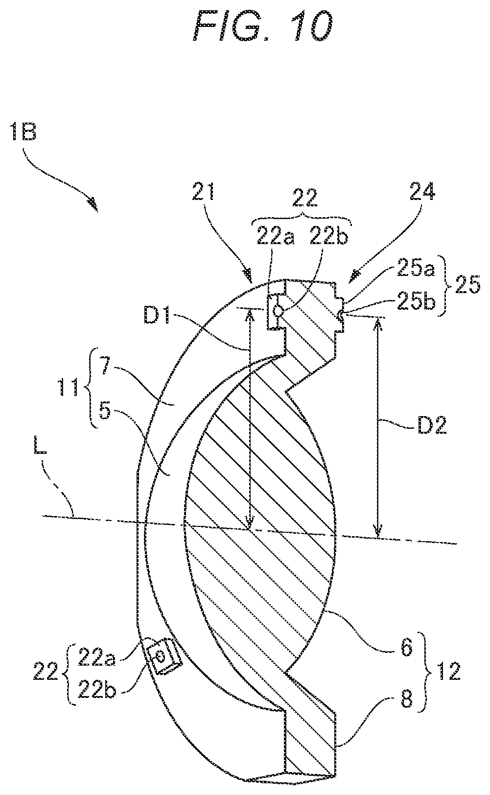 Patent US11815669 Figure 10 – Lens, optical system, projector, and imaging device
