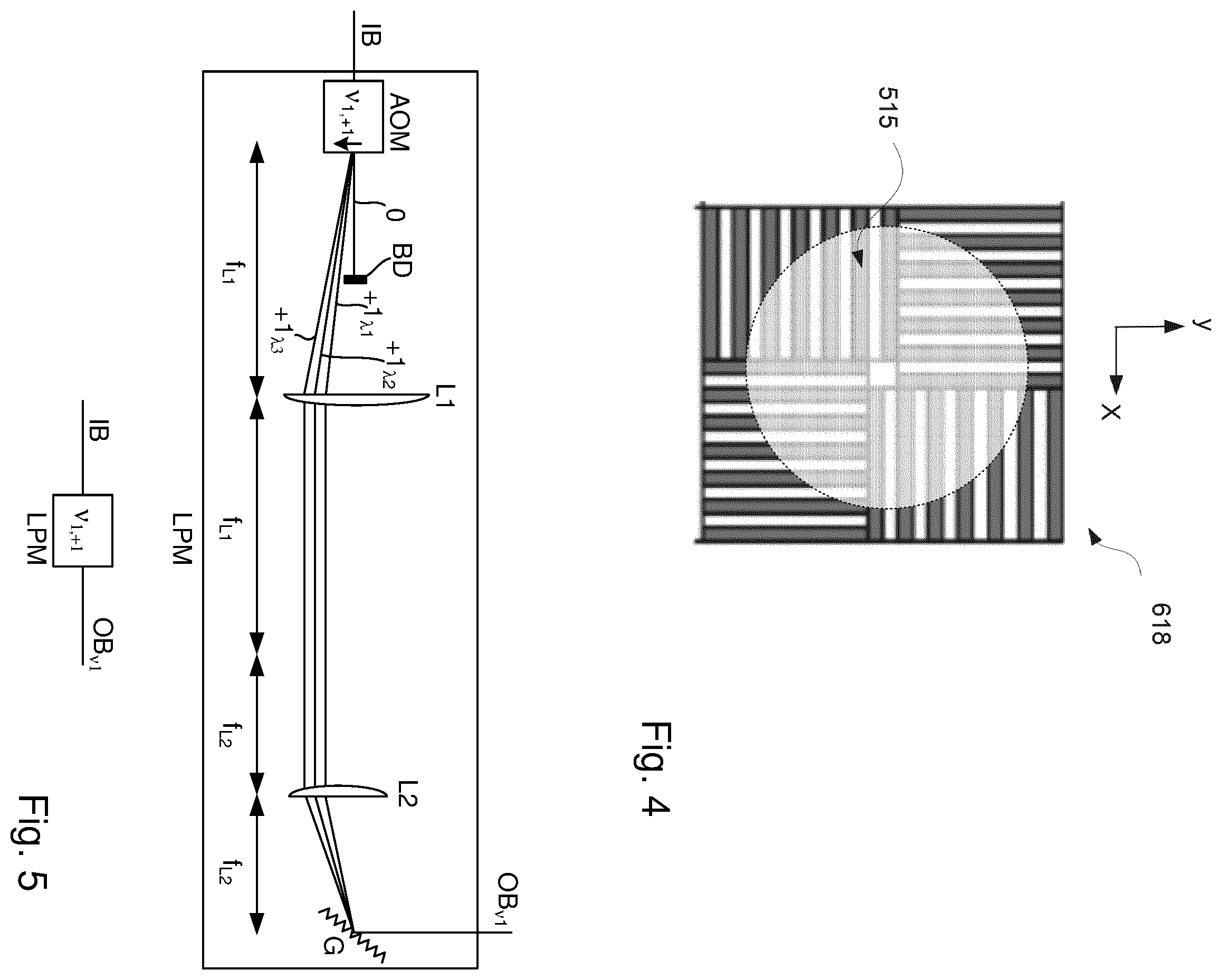 Patent US11815675 Figure 4 – Metrology device and phase modulator apparatus therefor comprising a first moving grating and a first compensatory grating element