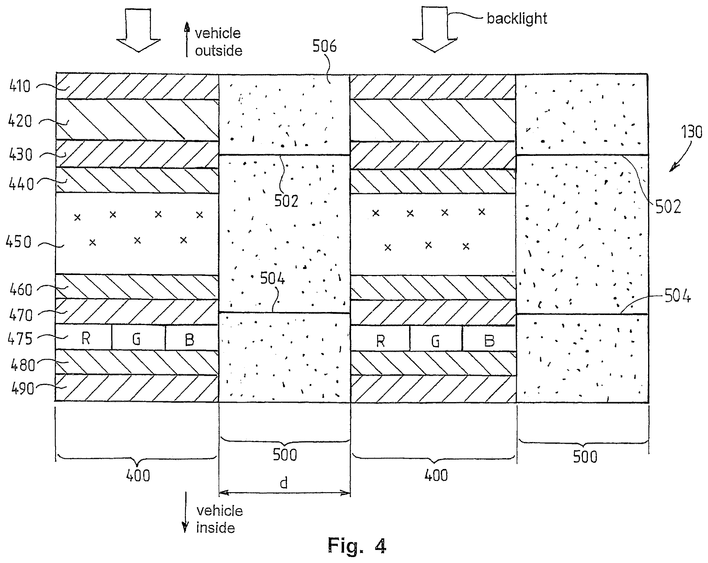 Patent US11815678 Figure 4 – Windscreen display
