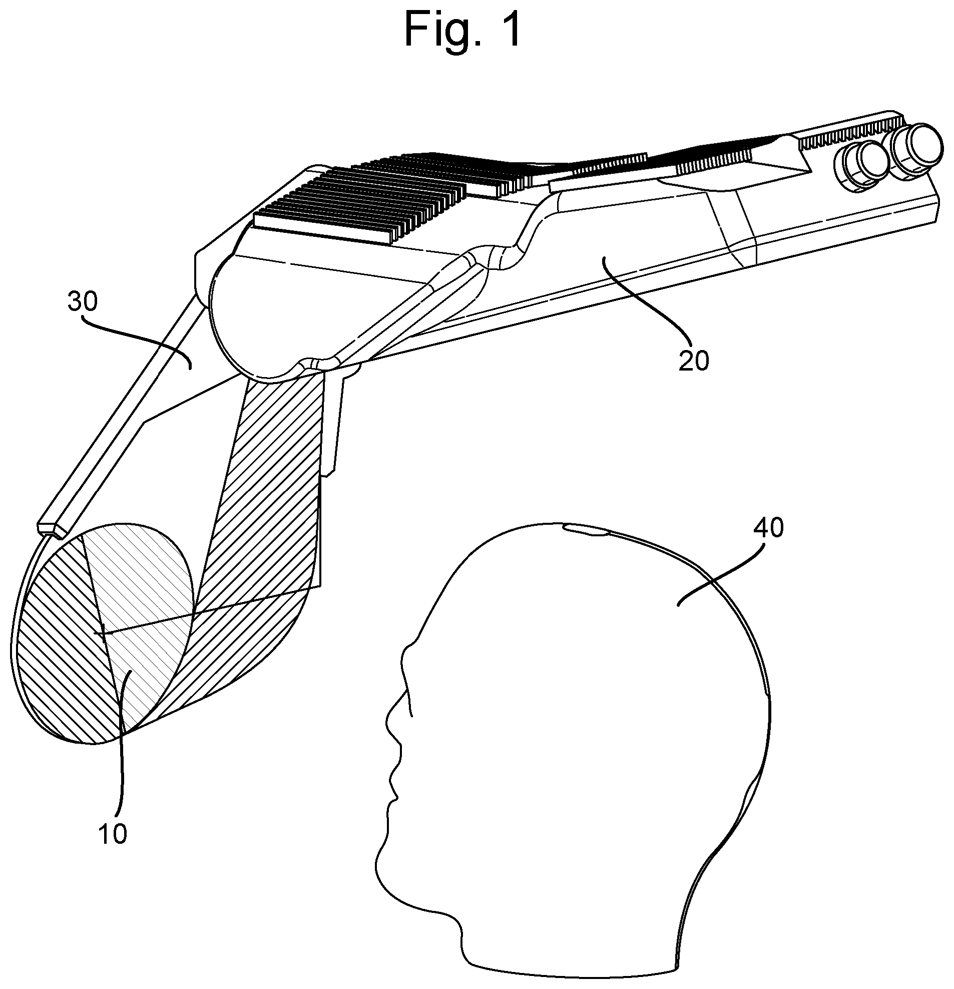 Patent US11815682 Figure 1 – Multi-axis movement support for optical combiner of head up display