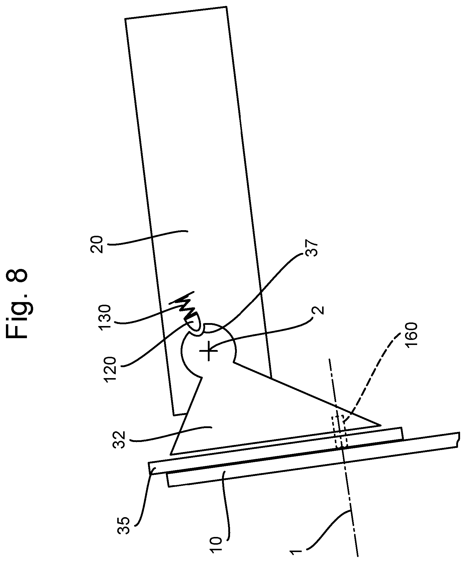 Patent US11815682 Figure 6 – Multi-axis movement support for optical combiner of head up display