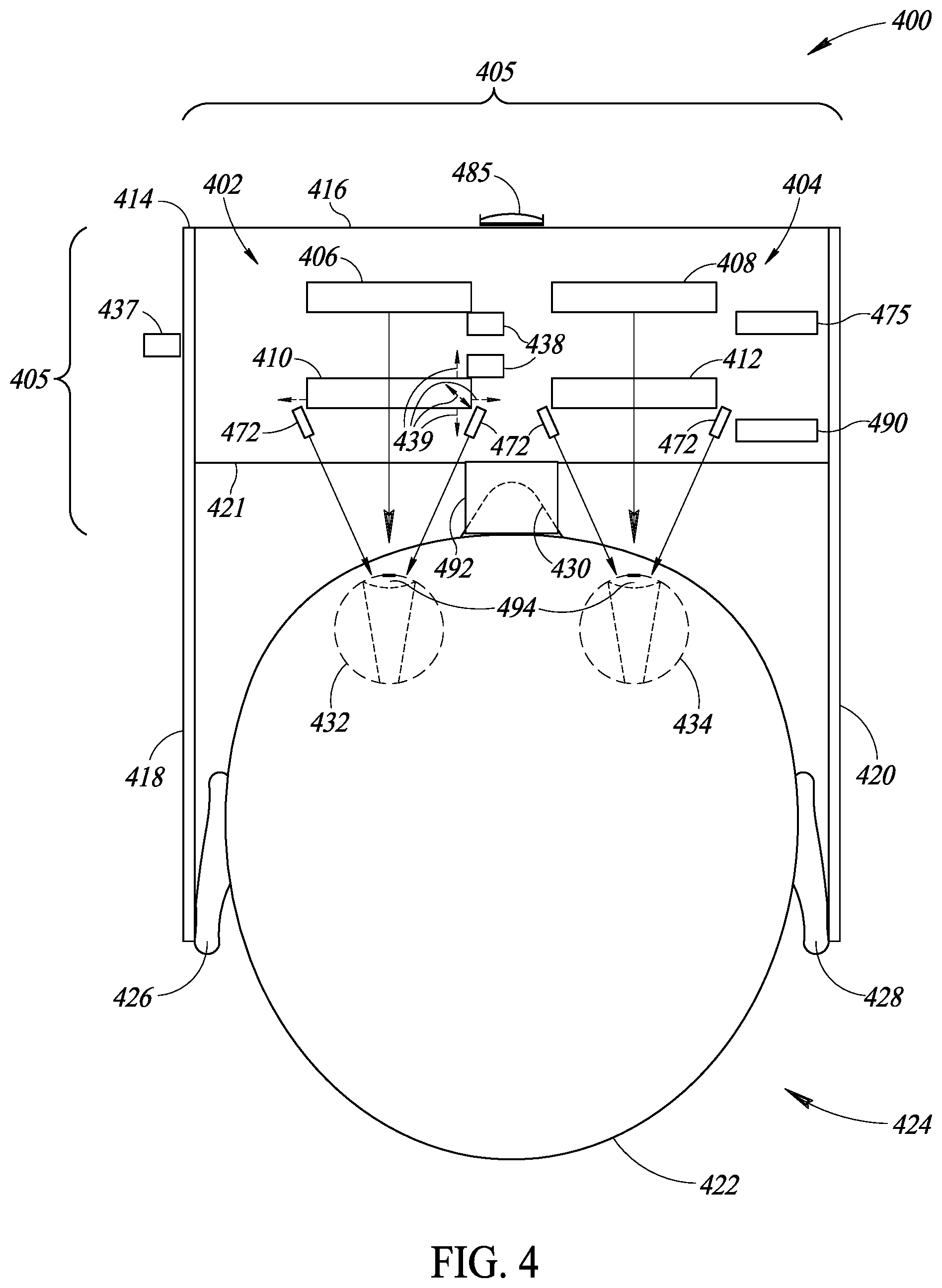 Patent US11815684 Figure 4 – Spatially and time varying polarization correction optic for scan beam systems