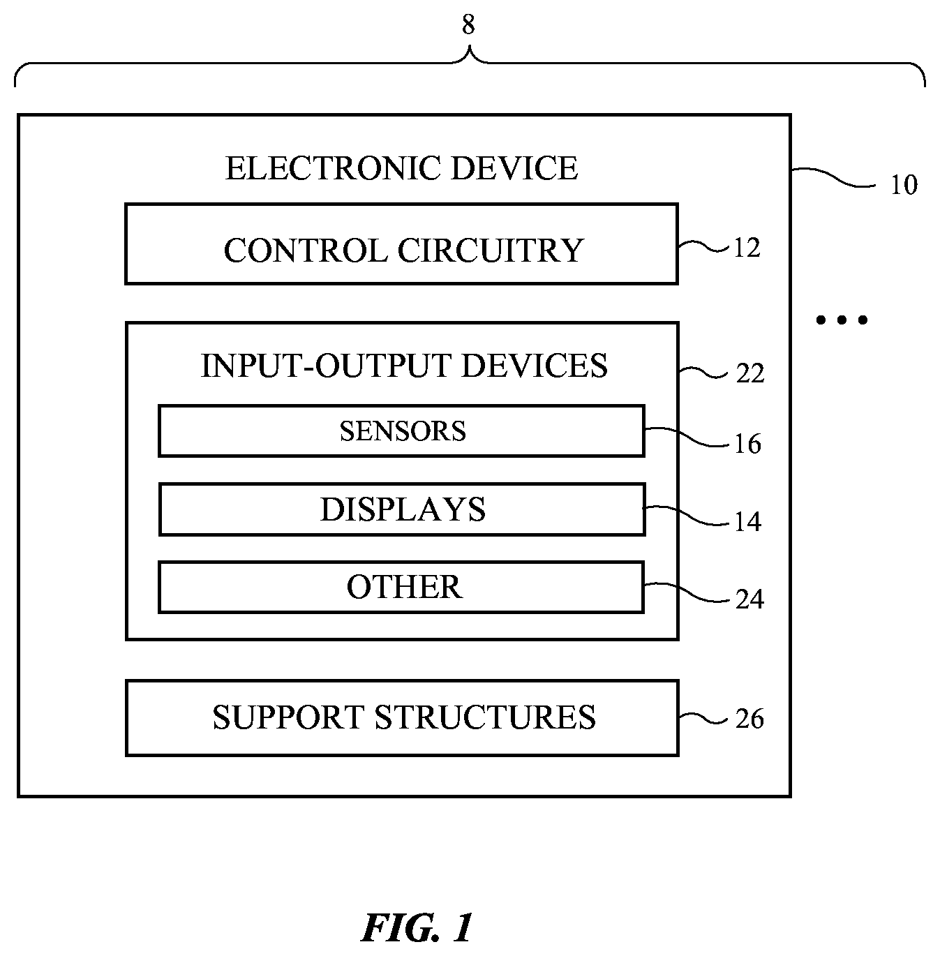 Patent US11815685 Figure 1 – Display system with virtual image distance adjustment and corrective lenses