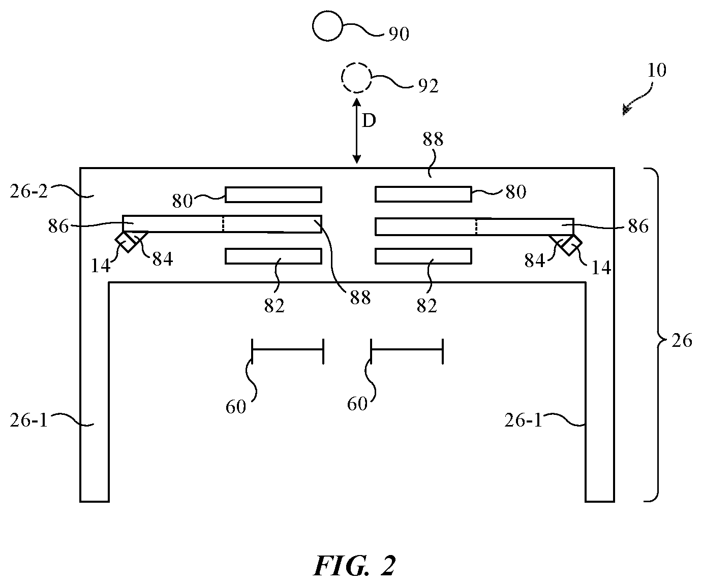 Patent US11815685 Figure 2 – Display system with virtual image distance adjustment and corrective lenses