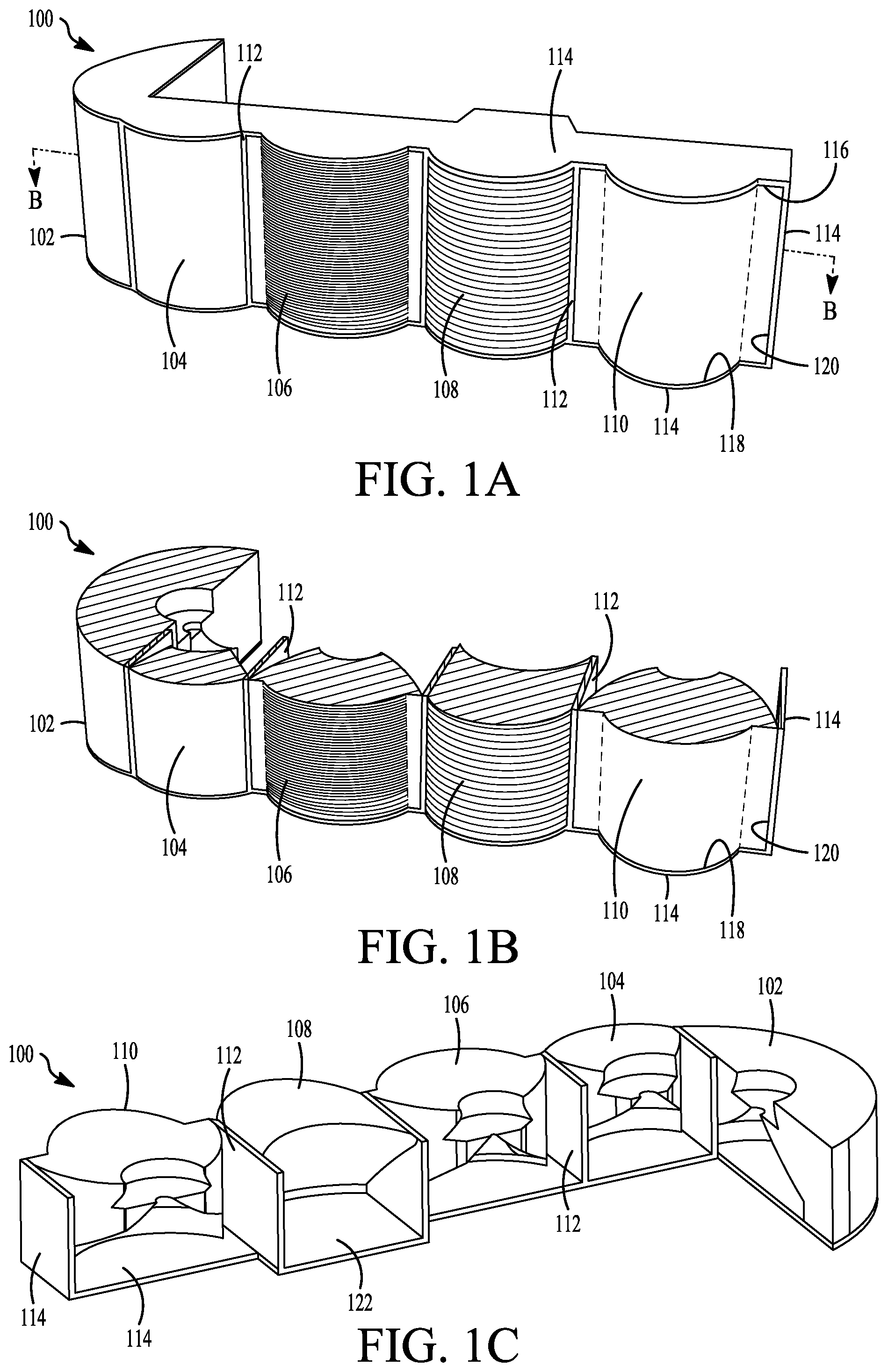 Patent US11815701 Figure 1 – Unitary multi-optic systems with optical barriers