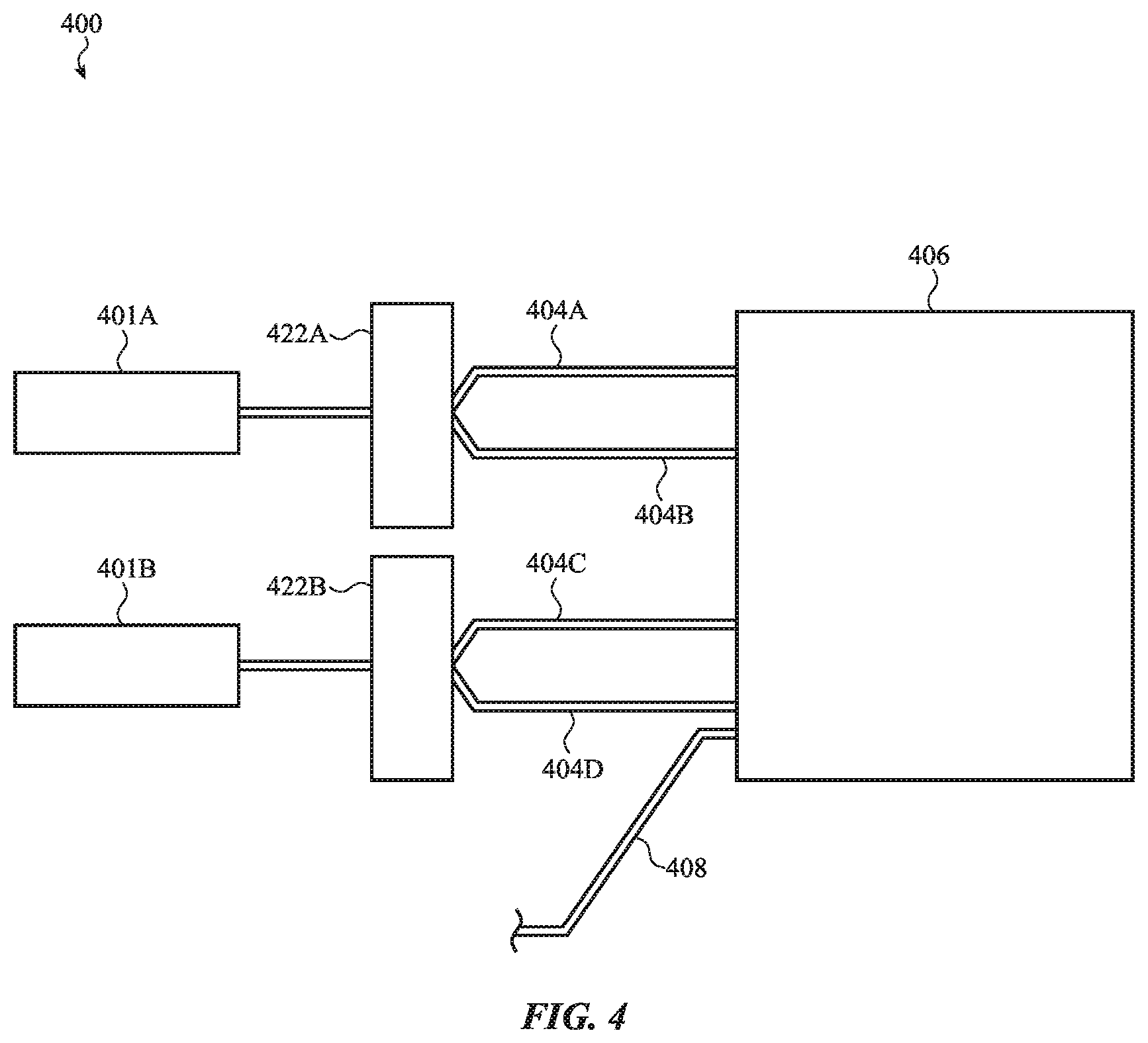 Patent US11815719 Figure 4 – Wavelength agile multiplexing