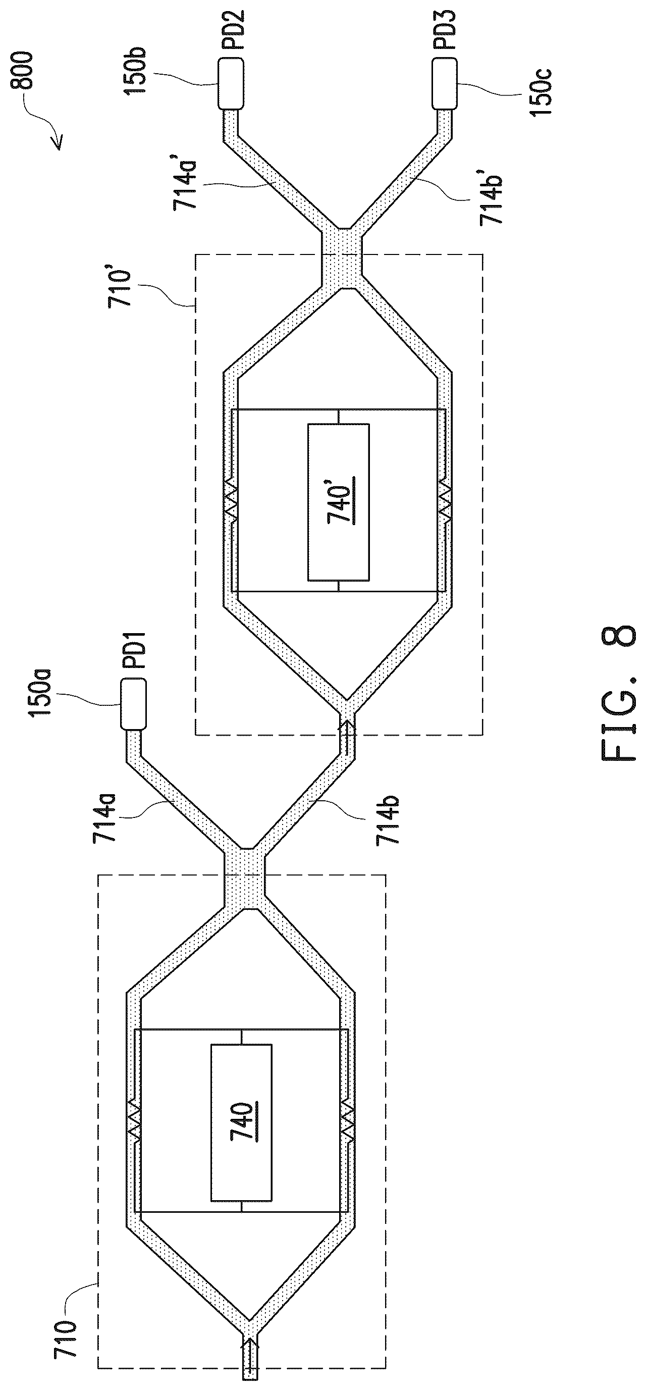 Patent US11815721 Figure 5 – Photonic integrated circuit having redundant light path and method of using