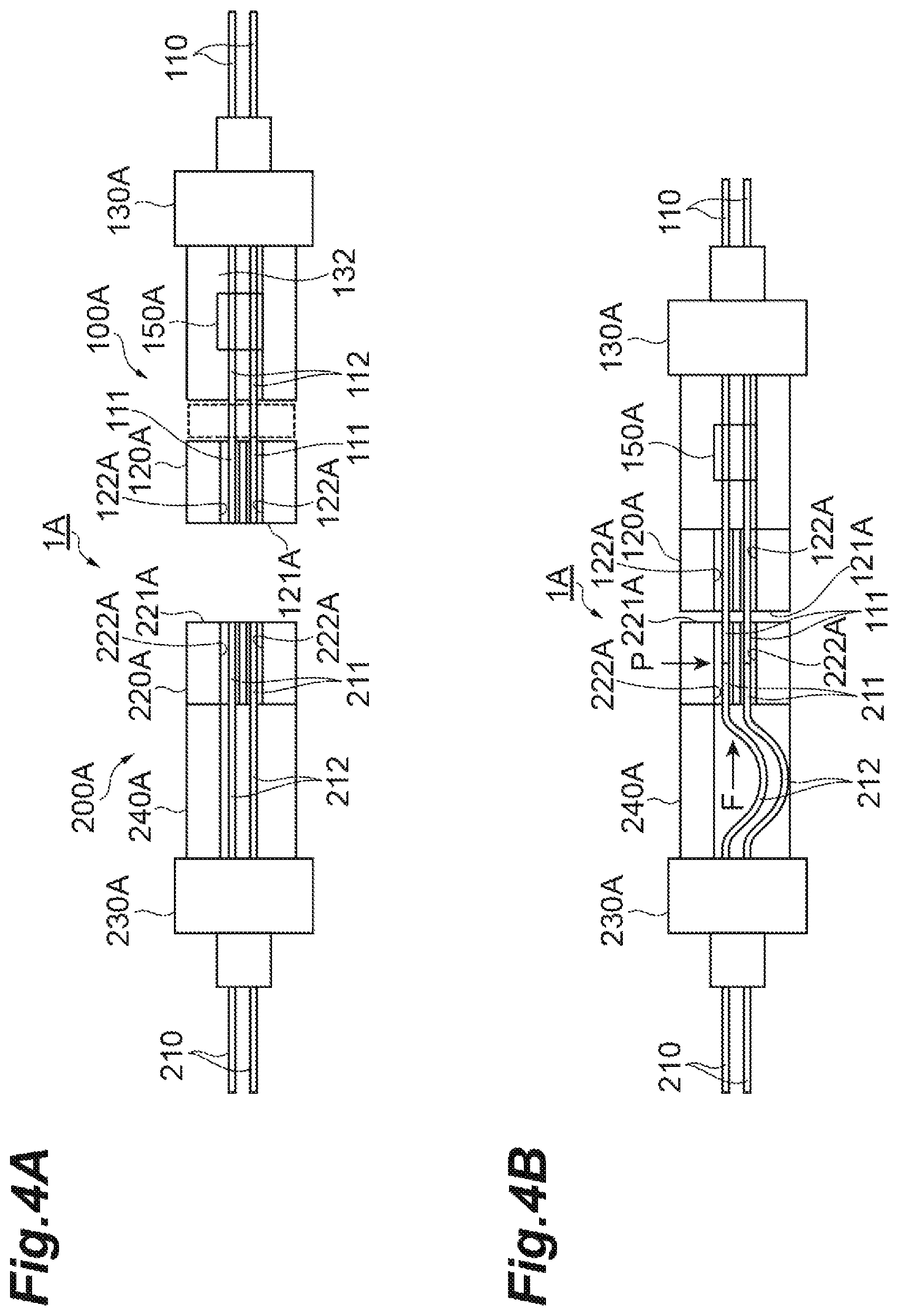 Patent US11815723 Figure 4 – Optical connection structure, optical connector, and optical connecting method