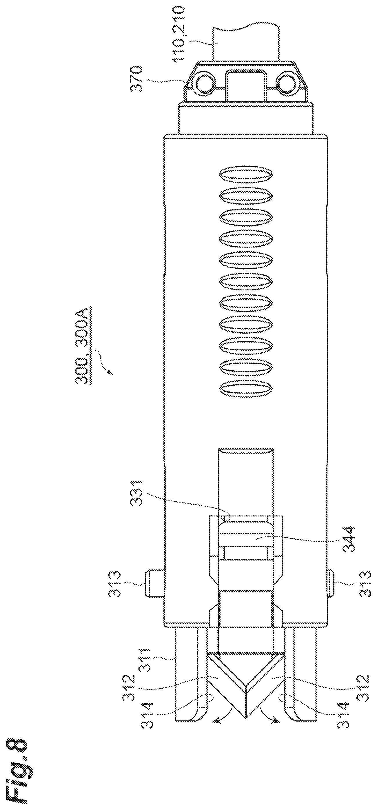 Patent US11815723 Figure 8 – Optical connection structure, optical connector, and optical connecting method
