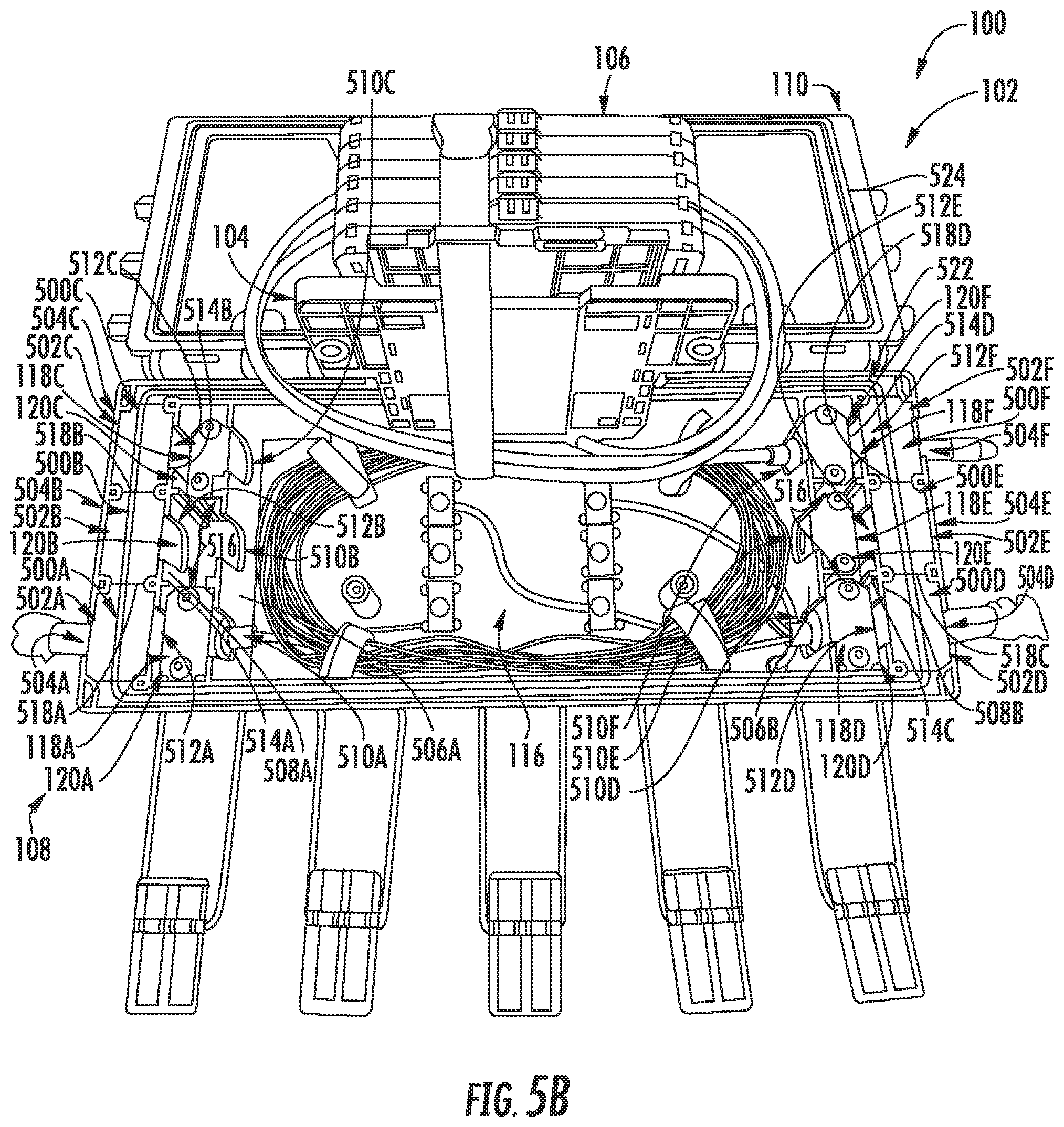 Patent US11815726 Figure 9 – Fiber optic closure terminals with increased versatility