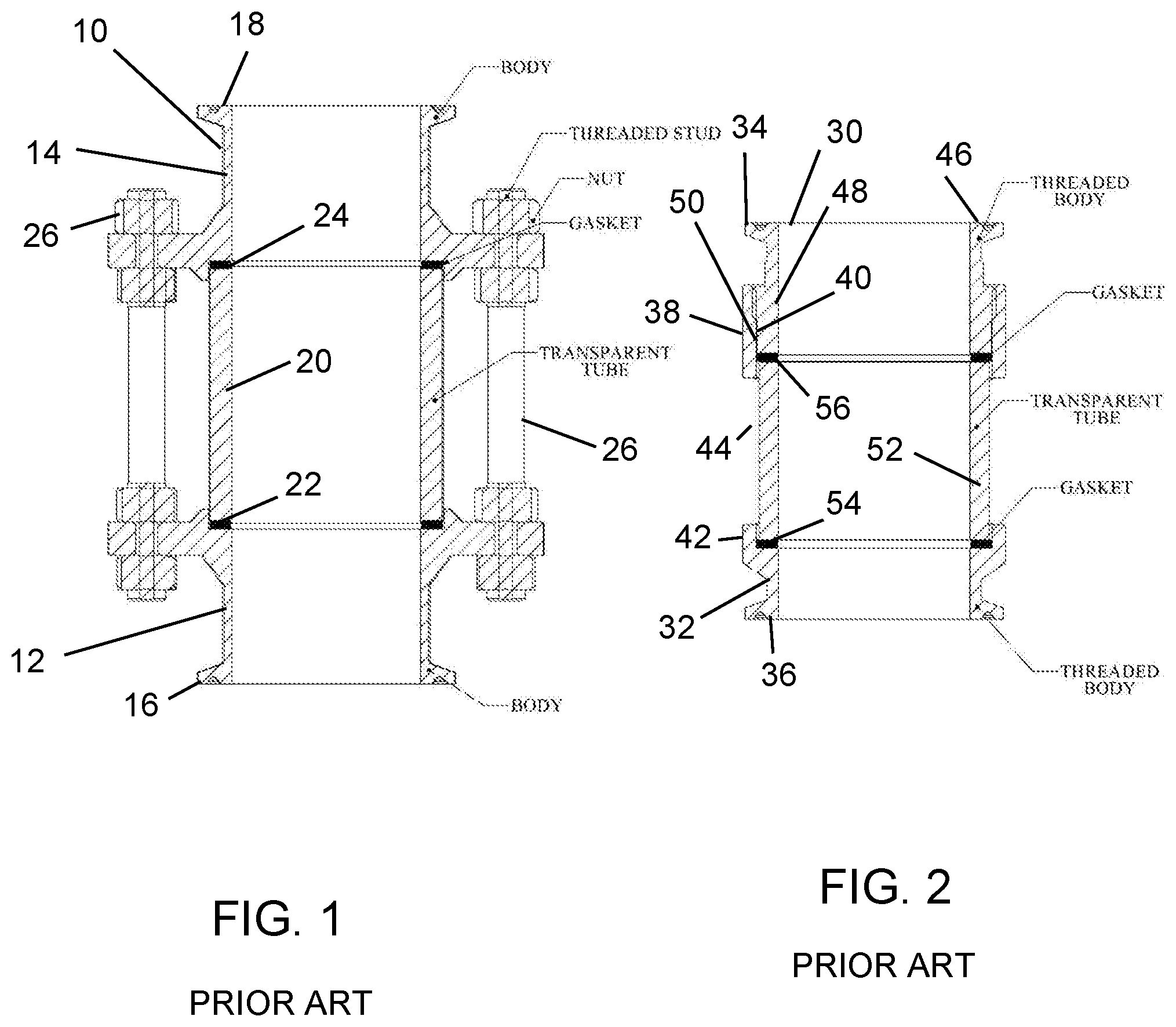 Patent US11815730 Figure 1 – Sanitary in-line sight glass assembly