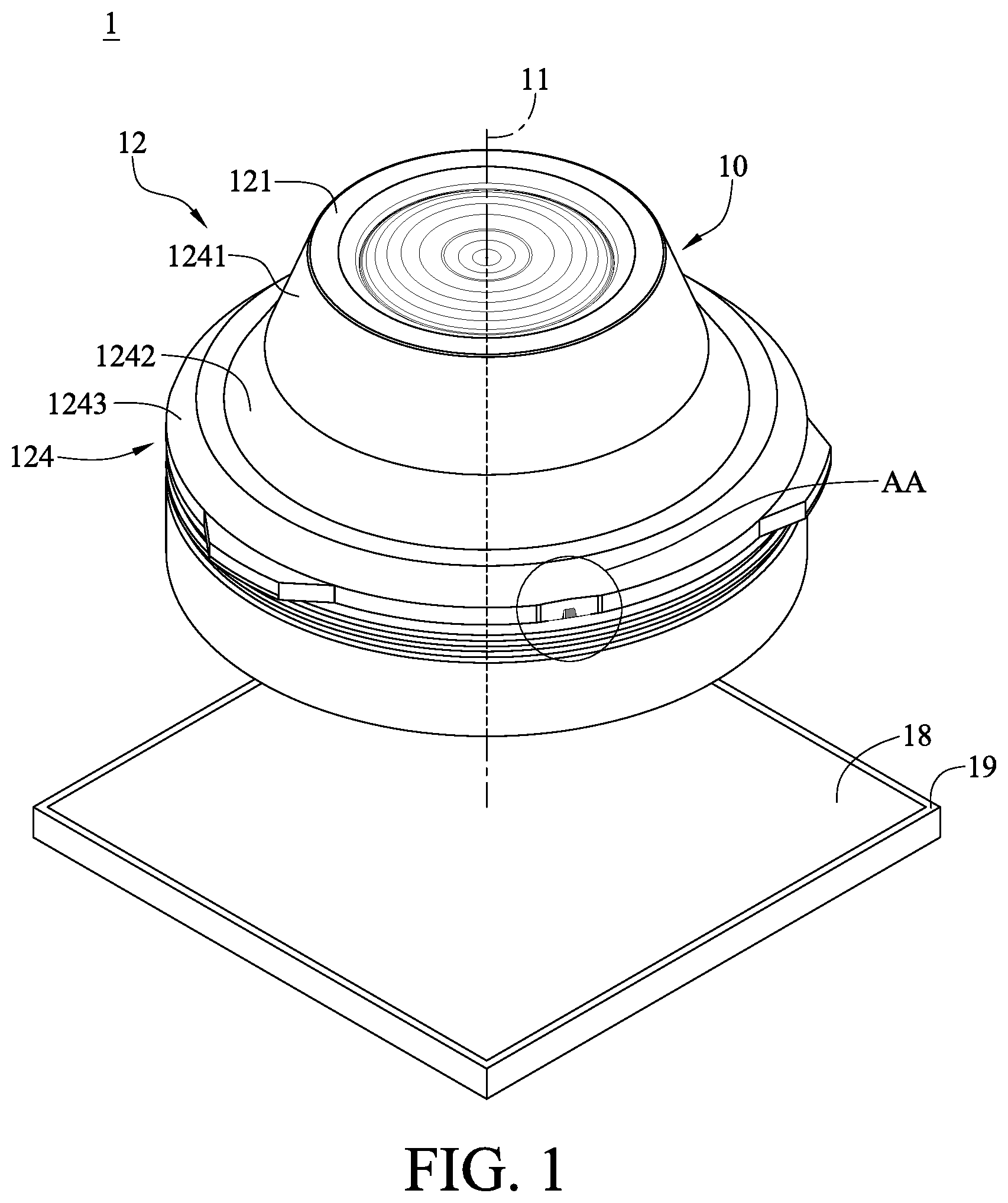 Patent US11815731 Figure 1 – Imaging lens system, camera module and electronic device