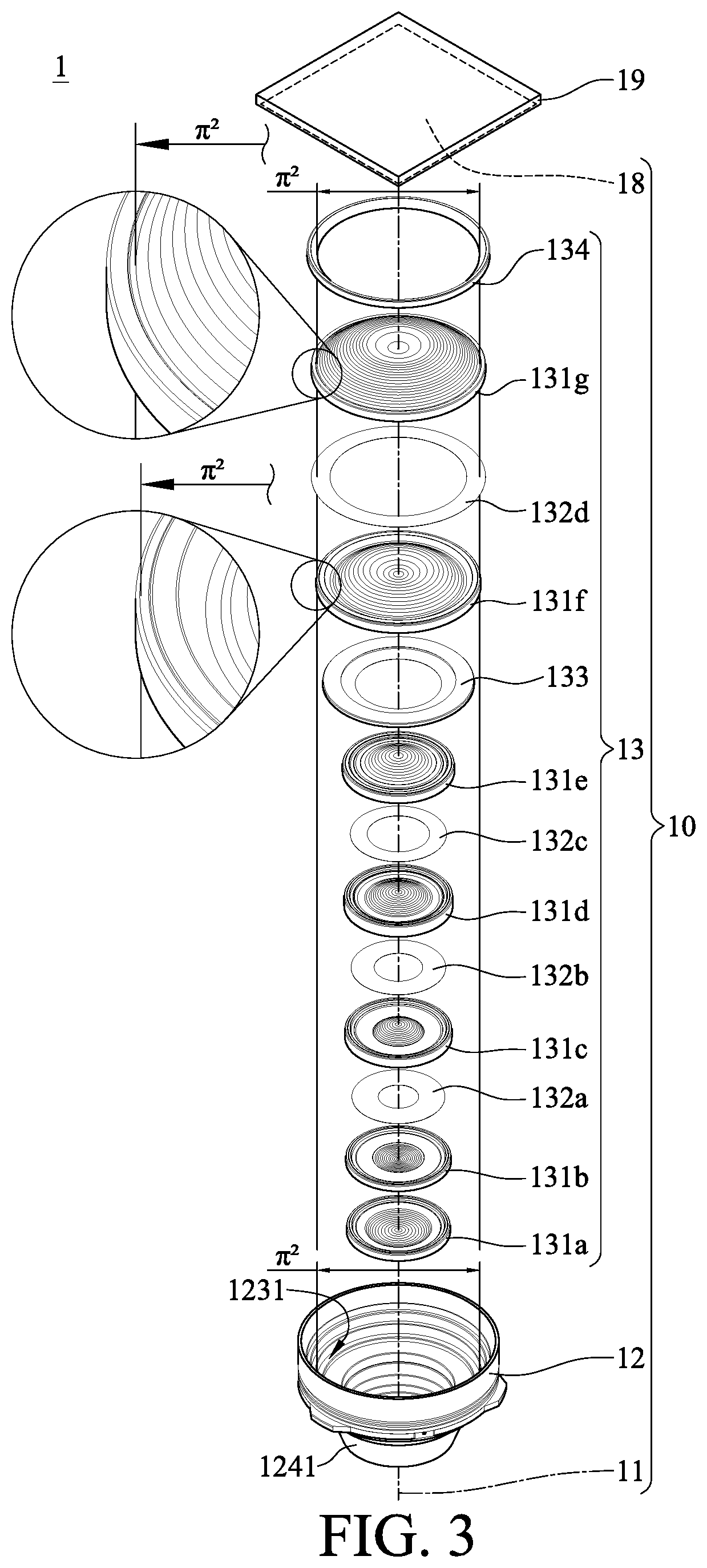 Patent US11815731 Figure 3 – Imaging lens system, camera module and electronic device