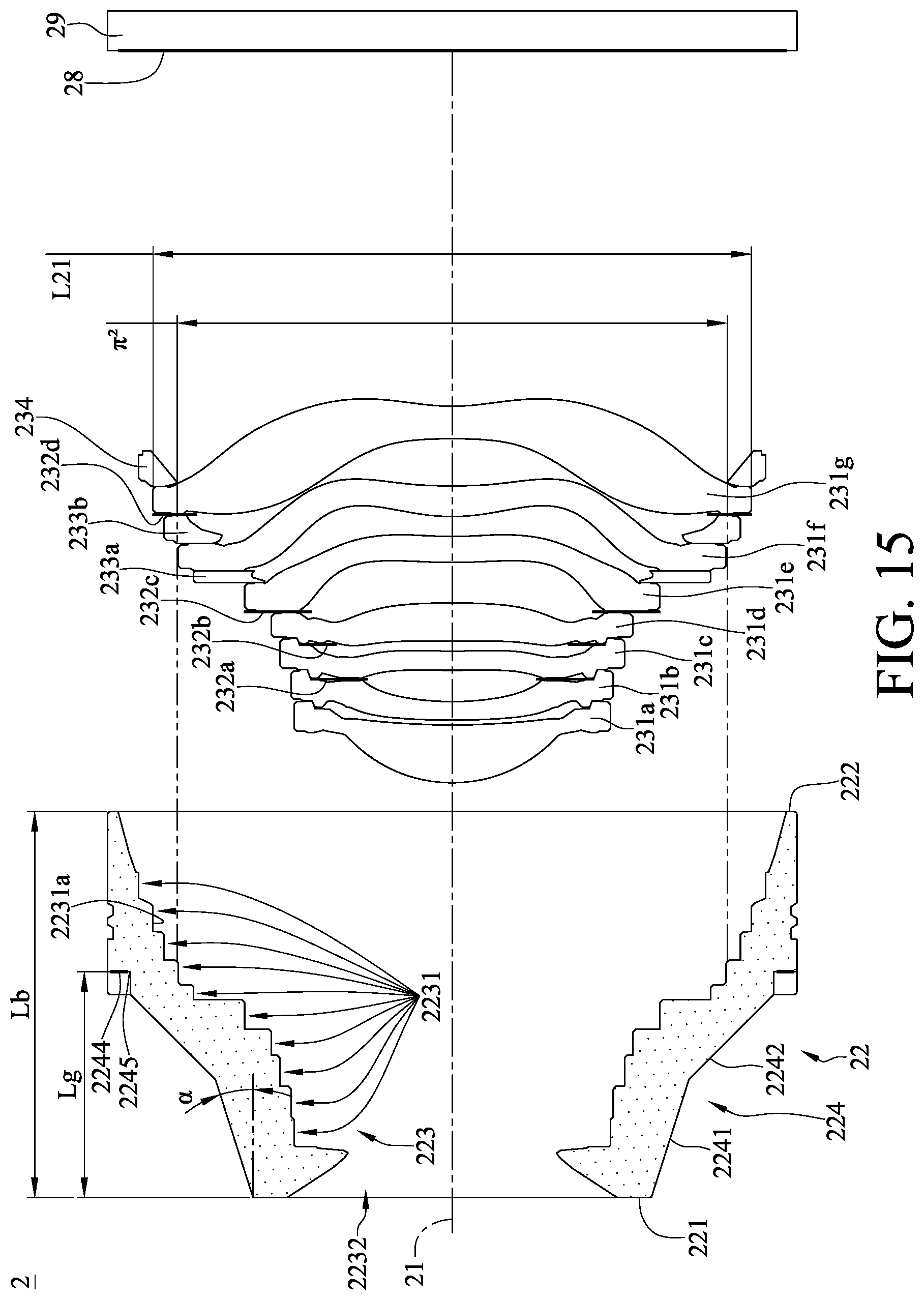 Patent US11815731 Figure 15 – Imaging lens system, camera module and electronic device