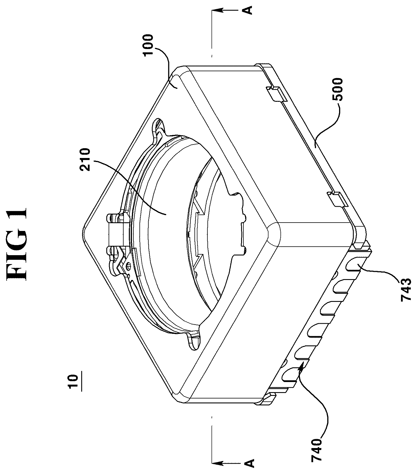 Patent US11815734 Figure 1 – Lens driving device, camera module, and optical device