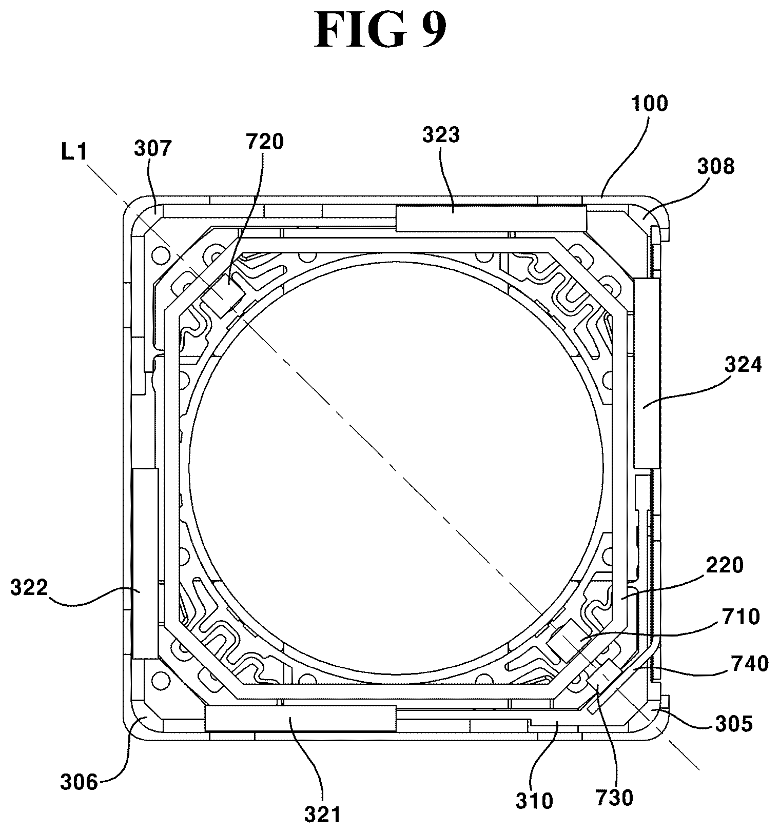 Patent US11815734 Figure 8 – Lens driving device, camera module, and optical device
