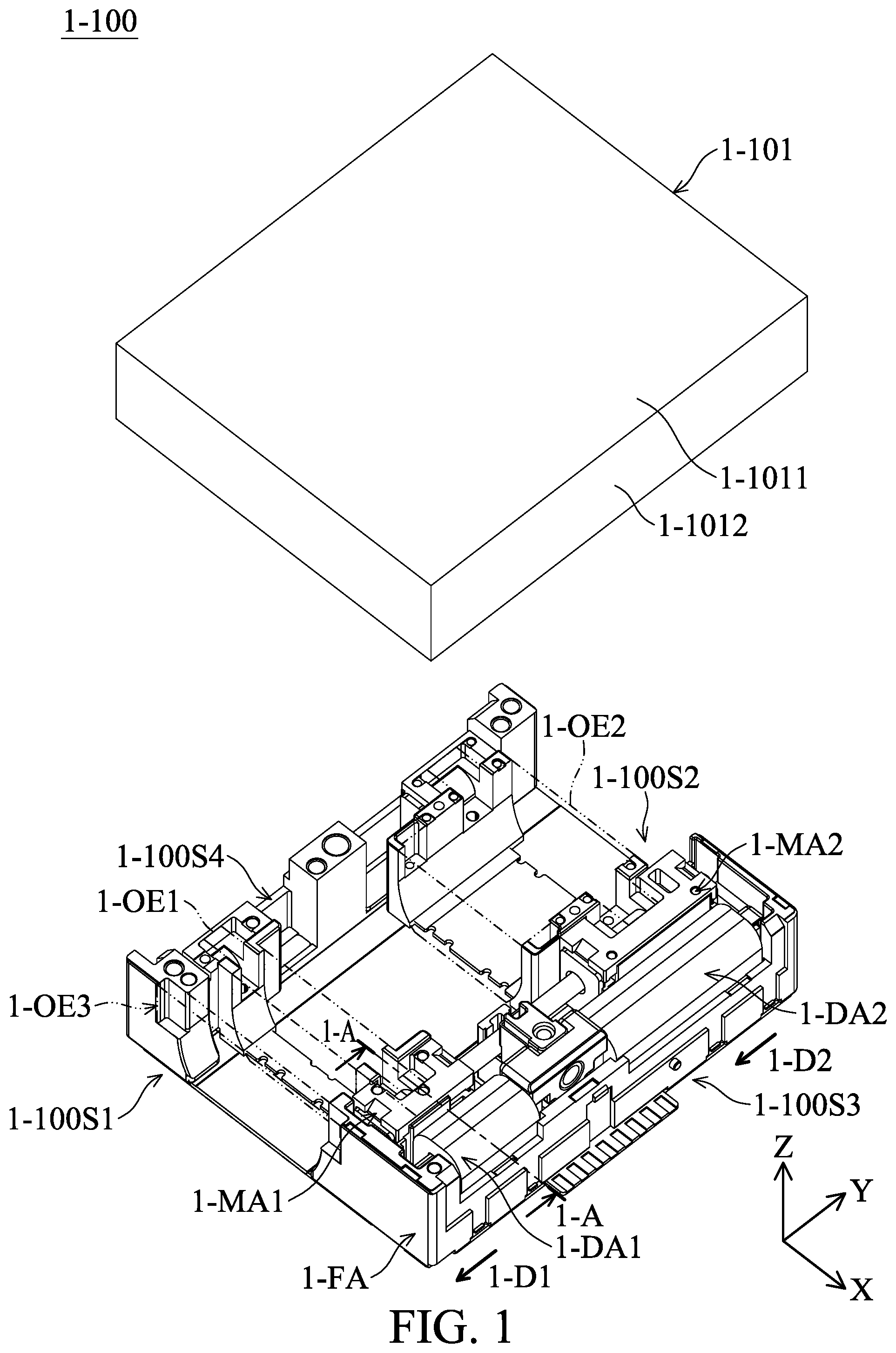 Patent US11815736 Figure 1 – Optical element driving mechanism