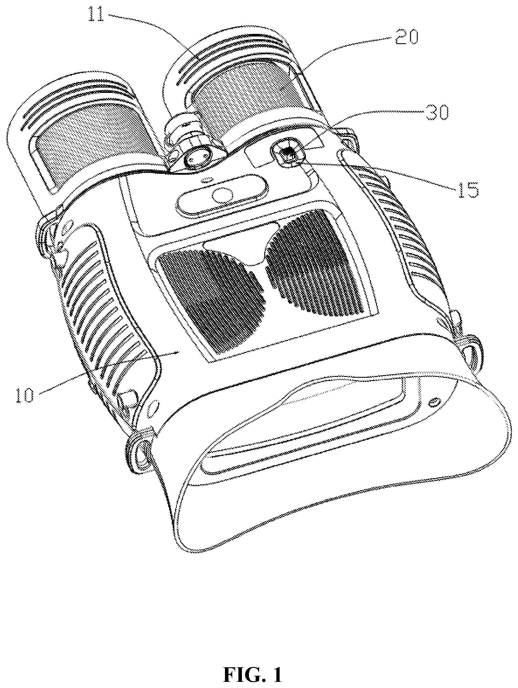 Patent US11815737 Figure 1 – Night vision binoculars with replaceable objective lens