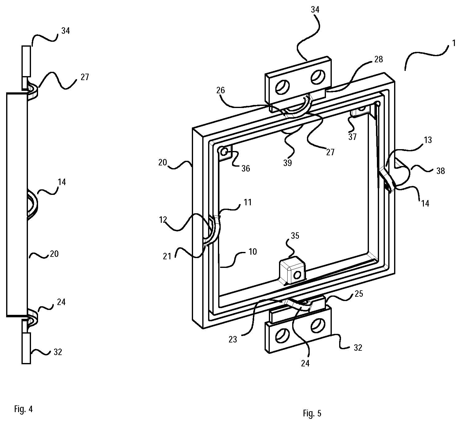 Patent US11815738 Figure 2 – Device for elastic pivoting about two orthogonal axes
