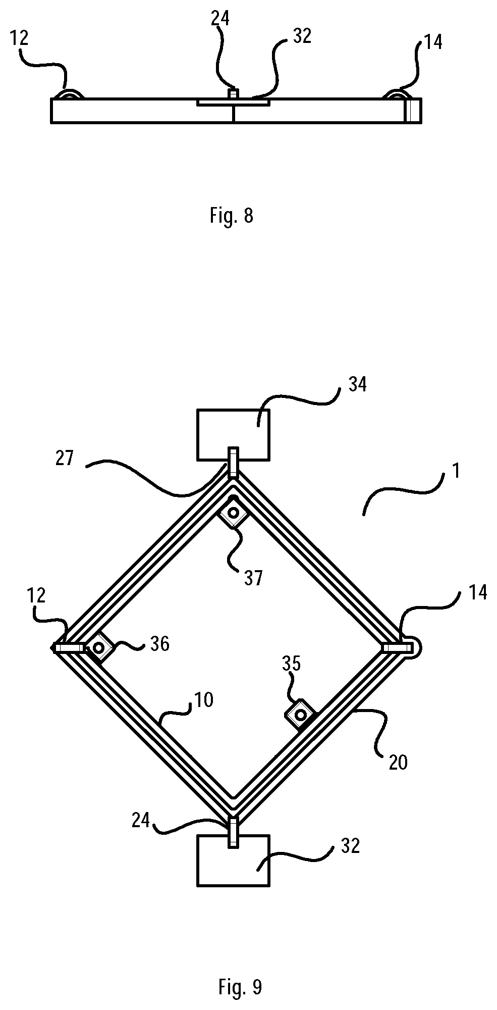 Patent US11815738 Figure 4 – Device for elastic pivoting about two orthogonal axes
