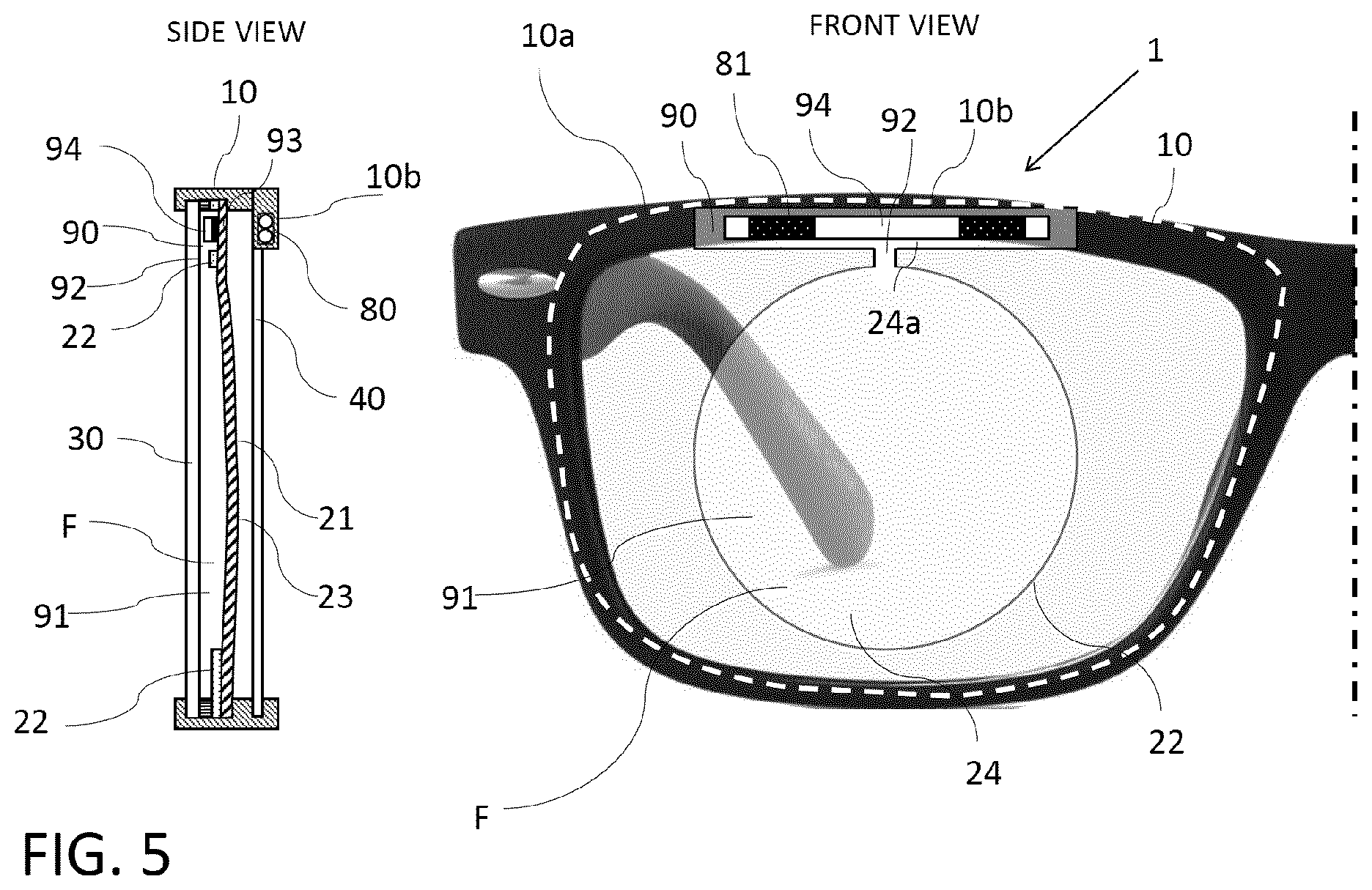 Patent US11815742 Figure 7 – Tunable non-round spectacles with immersed lens shaper