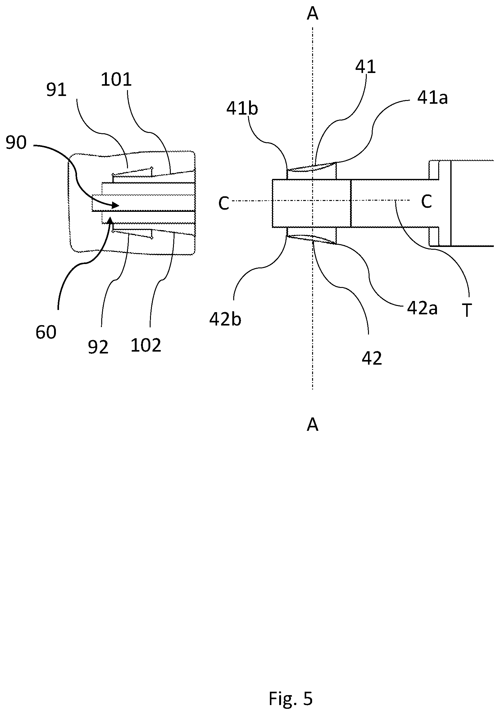 Patent US11815743 Figure 5 – Hinged spectacle frame